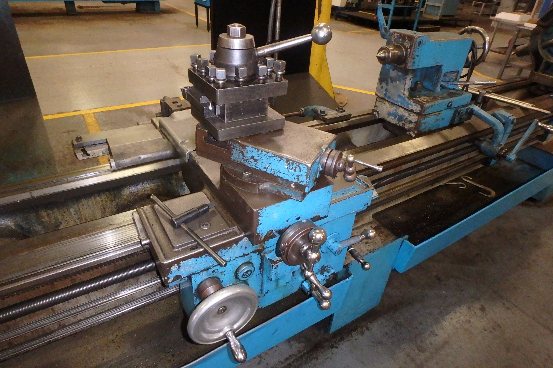 LEBLOND REGAL 24" x 120" Hollow Spindle Lathe, s/n 6HS458, w/ 9" Spindle Hole, 21" Front & Rear - Image 4 of 4