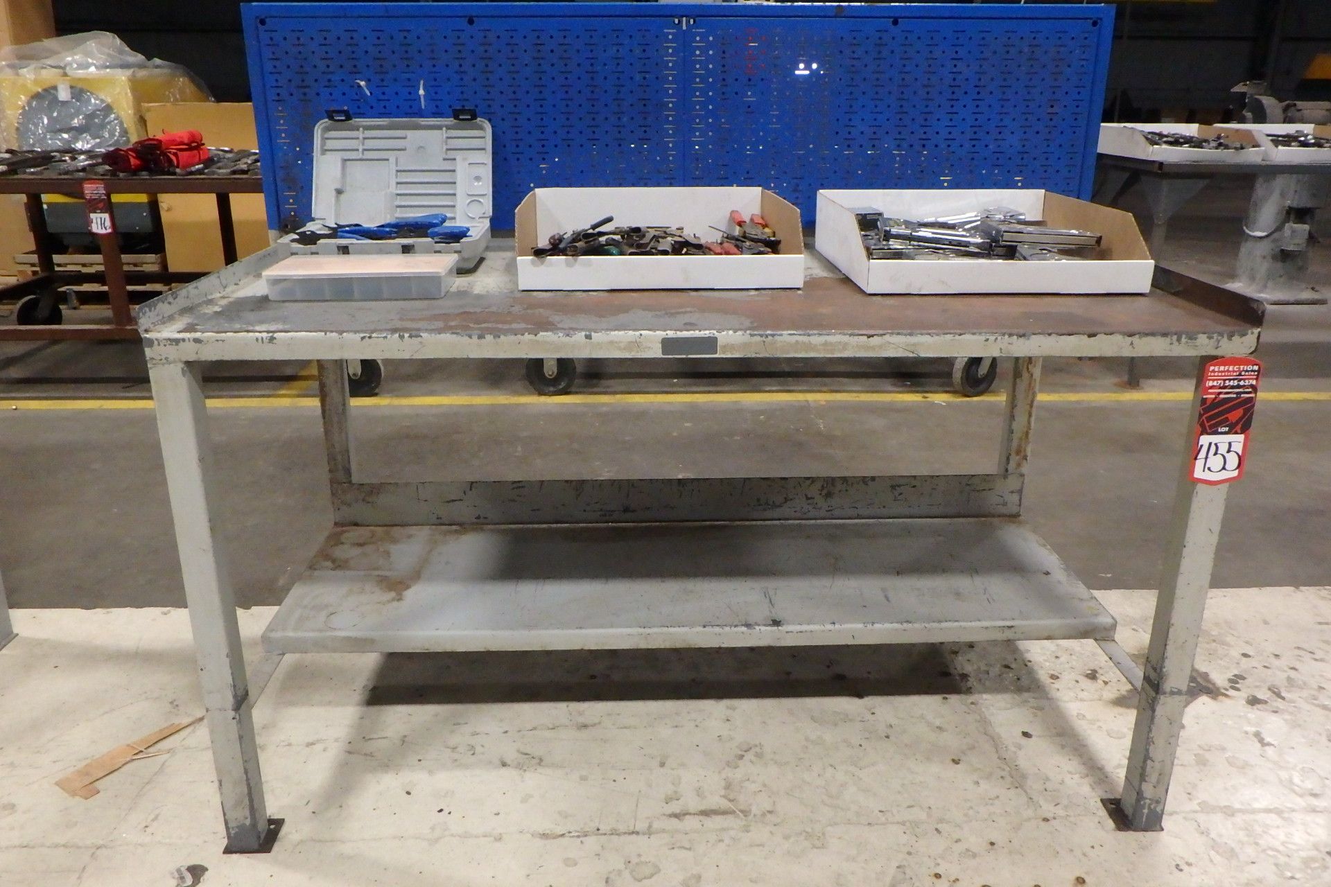 (2) Metal Work Benches, (Contents Not Included)