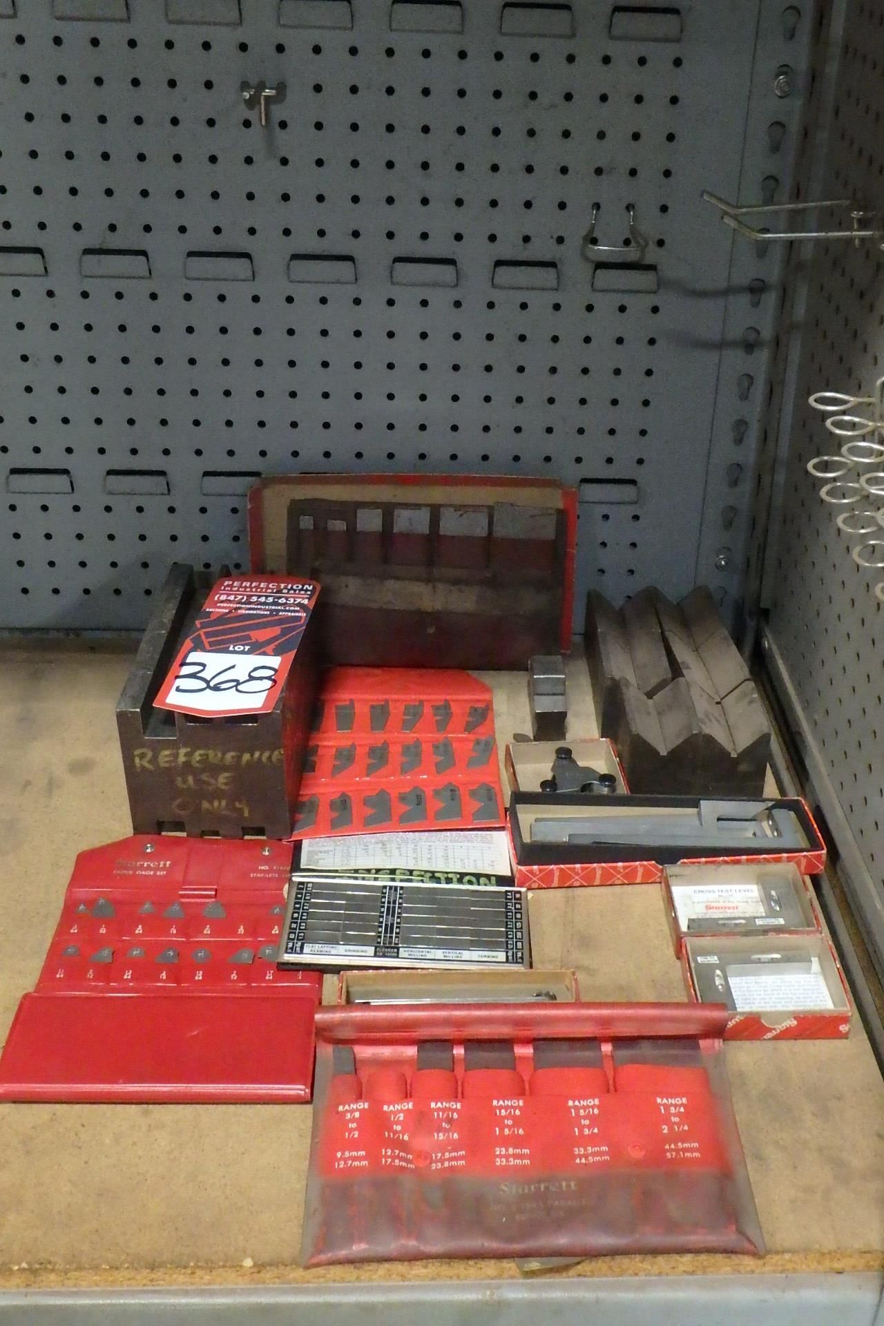 Lot Comprising Assorted STARRETT Parallels, Radius Gages, Pitch Gages, Thickness Gages, Angle Gages,