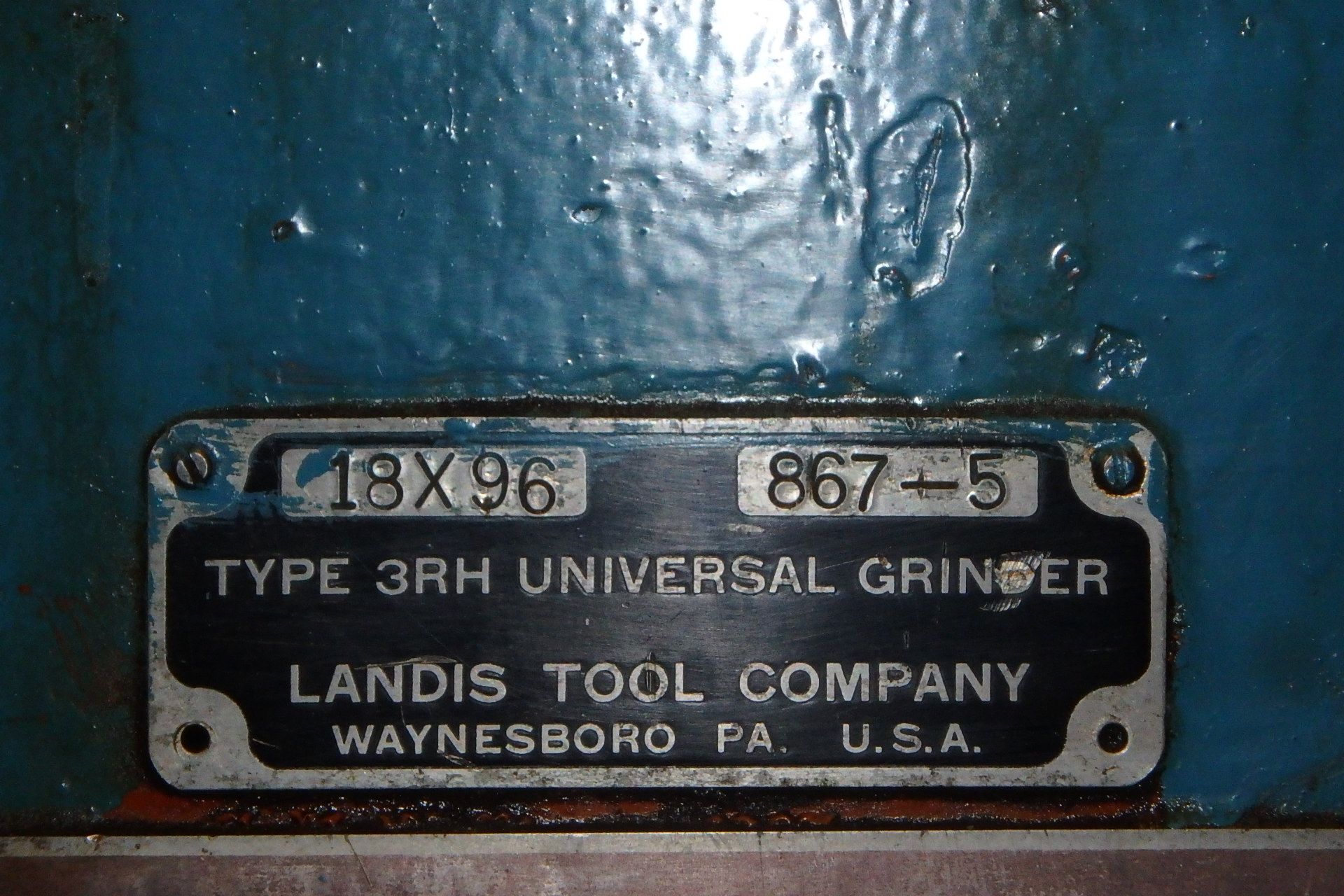 LANDIS Type 3RH 18" x 96" Universal Cylindrical Grinder, s/n 867-5 - Image 2 of 5