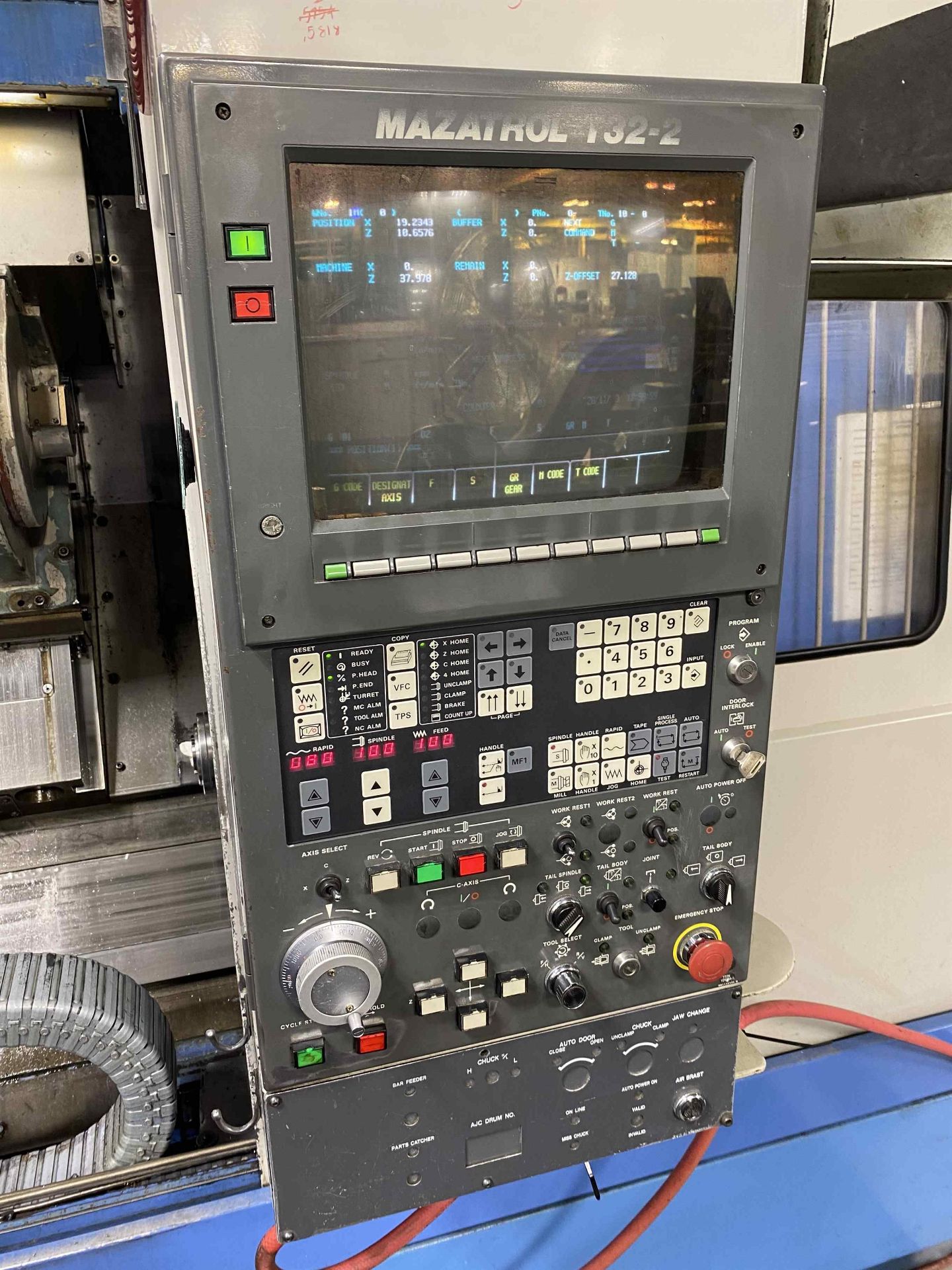 MAZAK ST40N Turning Center, s/n 94202, w/ MAZATROL T32-2 Control (NO TOOLING INCLUDED) - Image 9 of 10