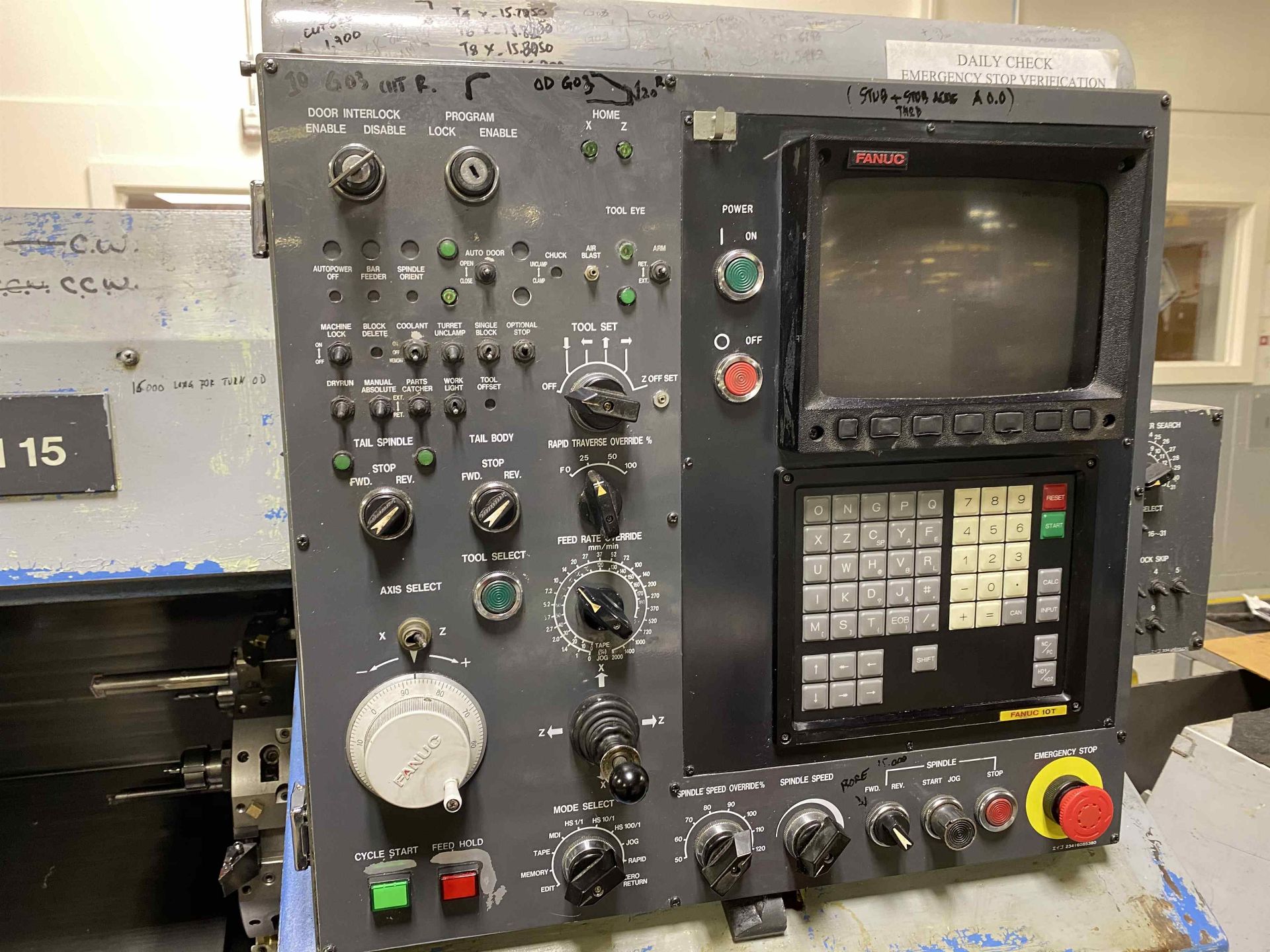 MAZAK QT15 Turning Center, s/n 77383, w/ FANUC 10T Control (NO TOOLING INCLUDED) - Image 5 of 6