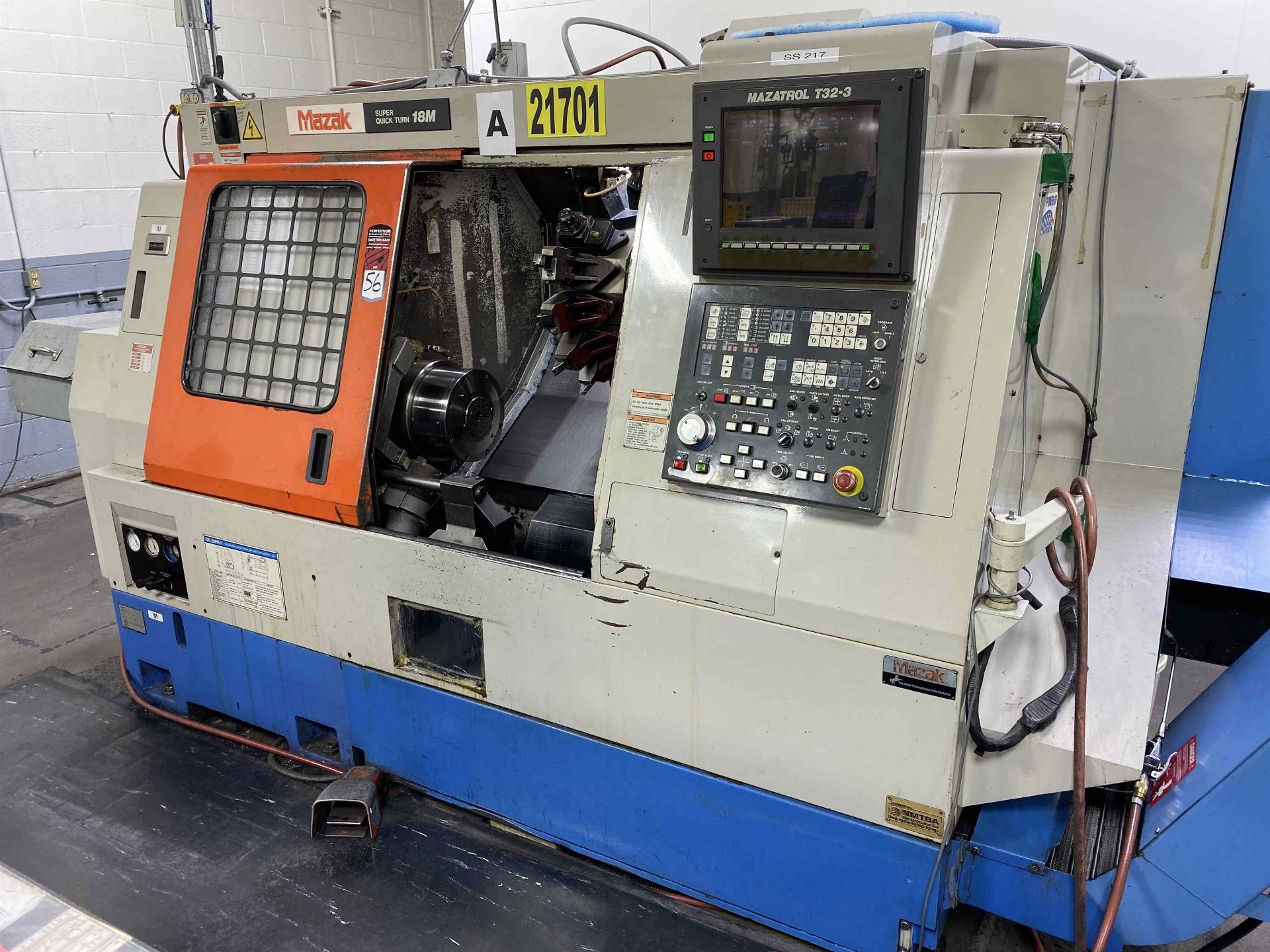 MAZAK SQT18M Turning Center, s/n 101507, w/ MAZATROL T32-3 Control (NO TOOLING INCLUDED)