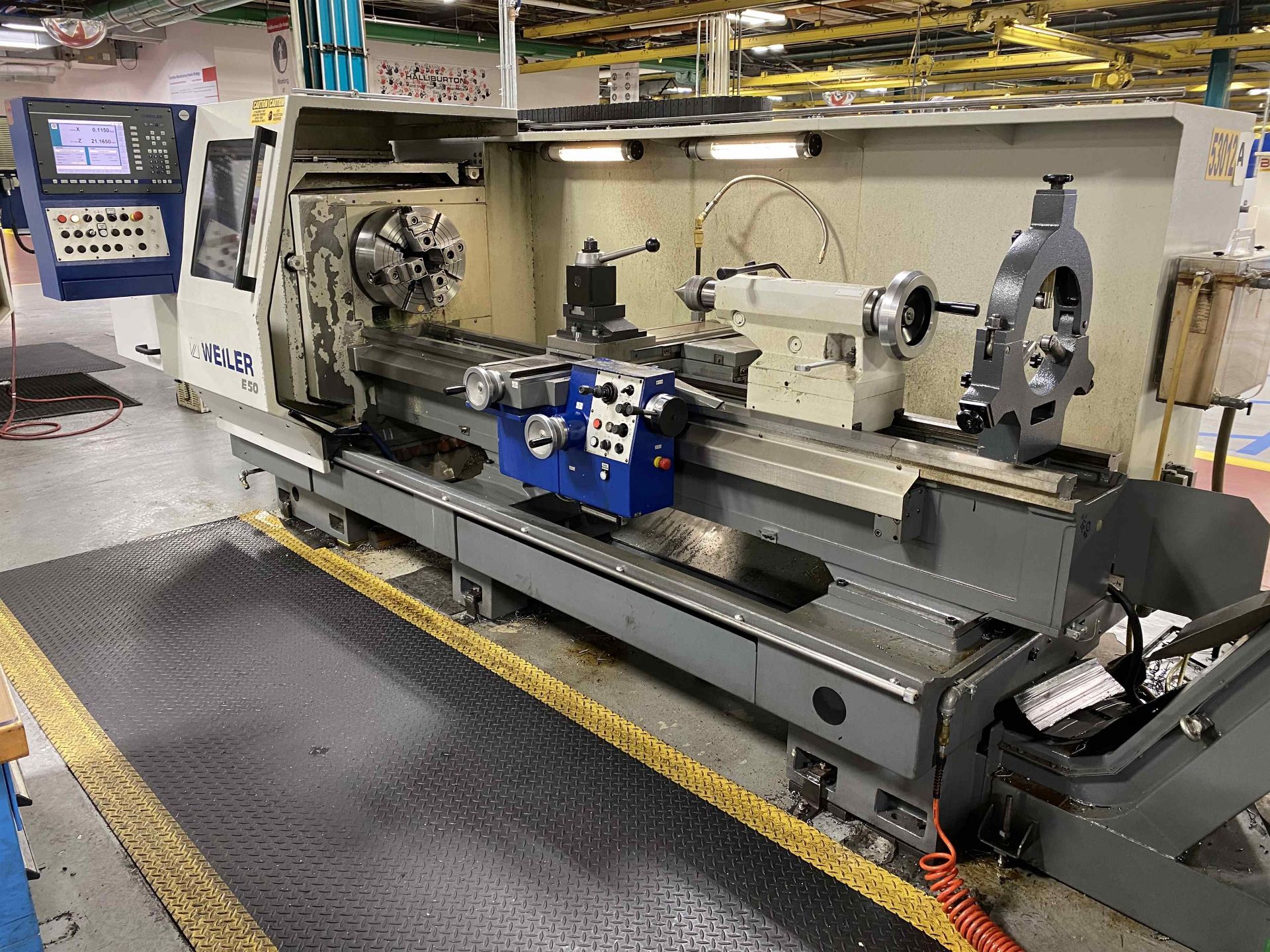 2012 WEILER E50 Cycle-Controlled Lathe, s/n HD02, w/ WEILER CONTROL, 16" 4 Jaw Chuck, 80" Centers