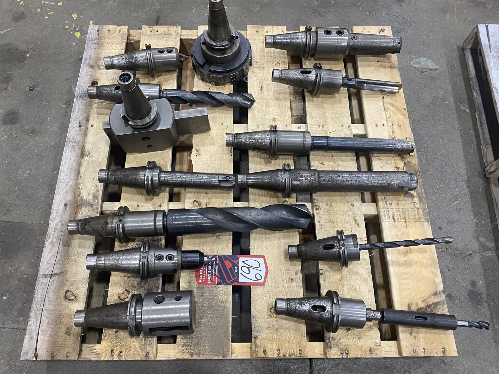 Pallet of Assorted Davis Cat 50 Tool Holders