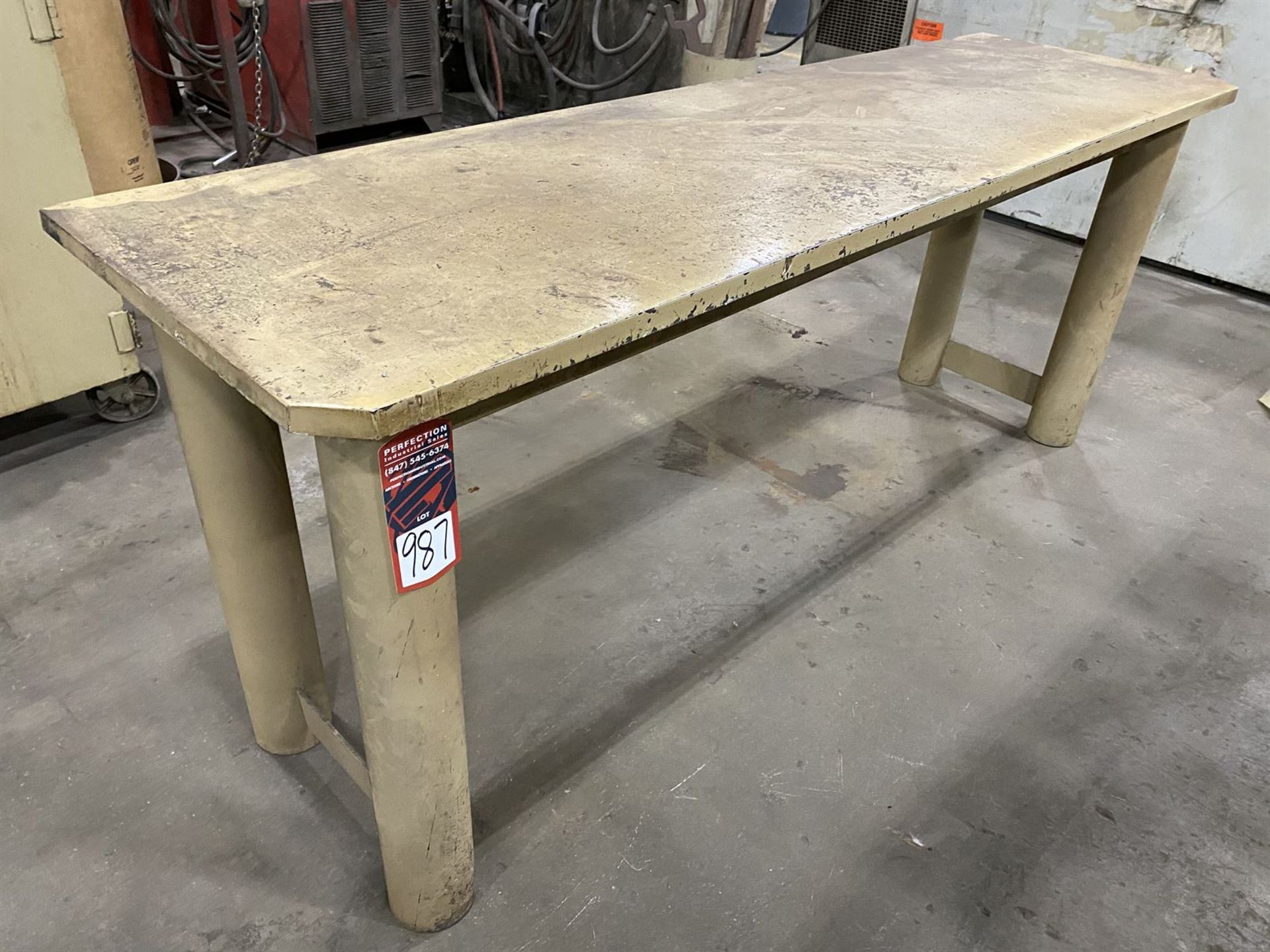 24" x 81" x 1" Steel Welding Table