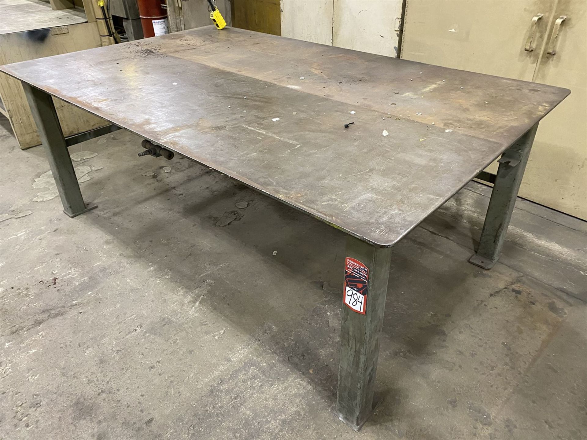 60" x 98" x 1/2" Steel Welding Table