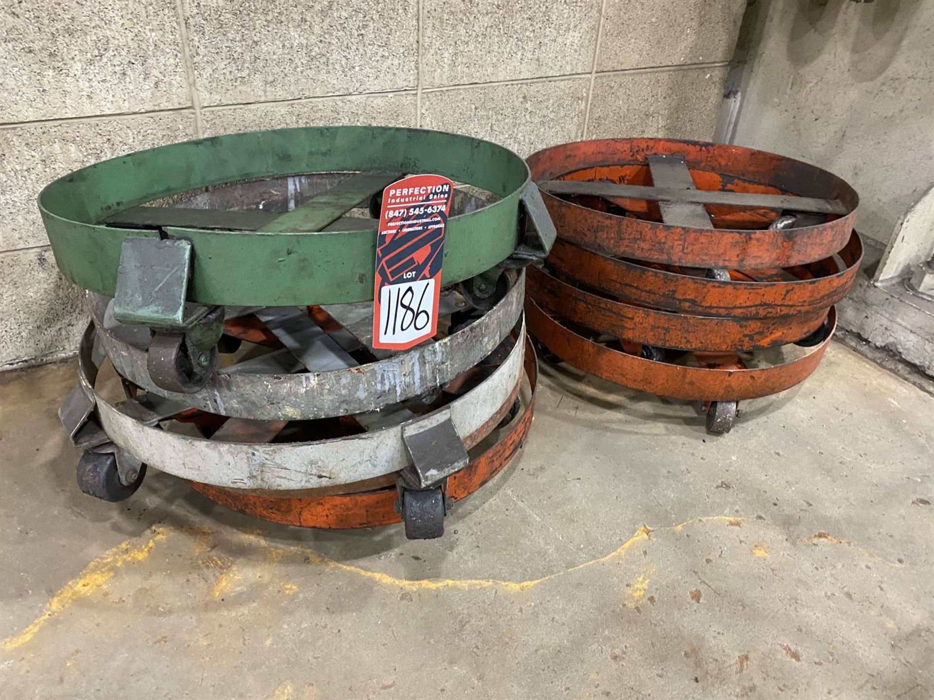 Lot of Assorted 55 Gallon Drum Dollies