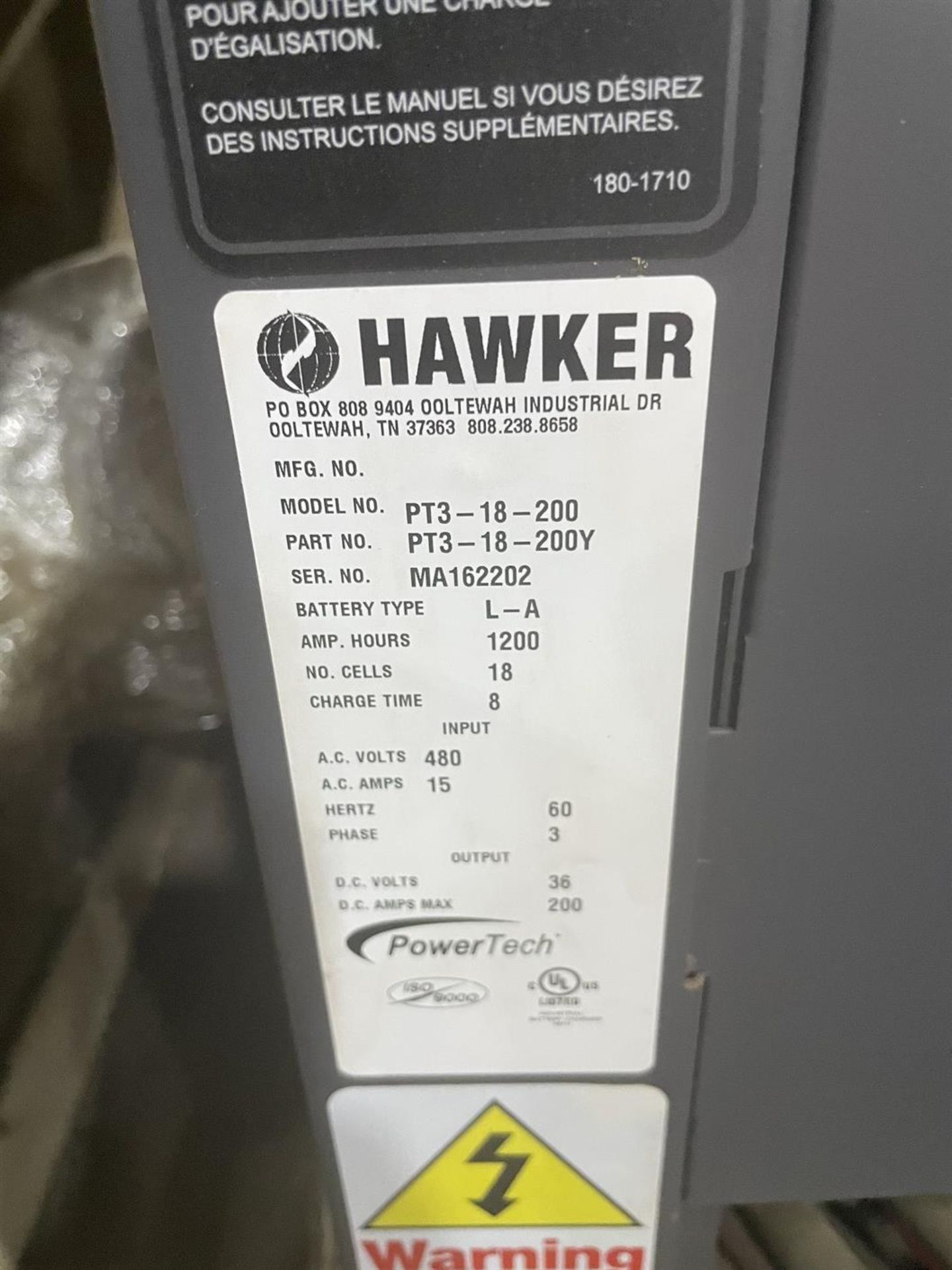 Hawker PowerTech High Frequency Intellicharger 36 Volt Battery Charger - Bild 2 aus 2
