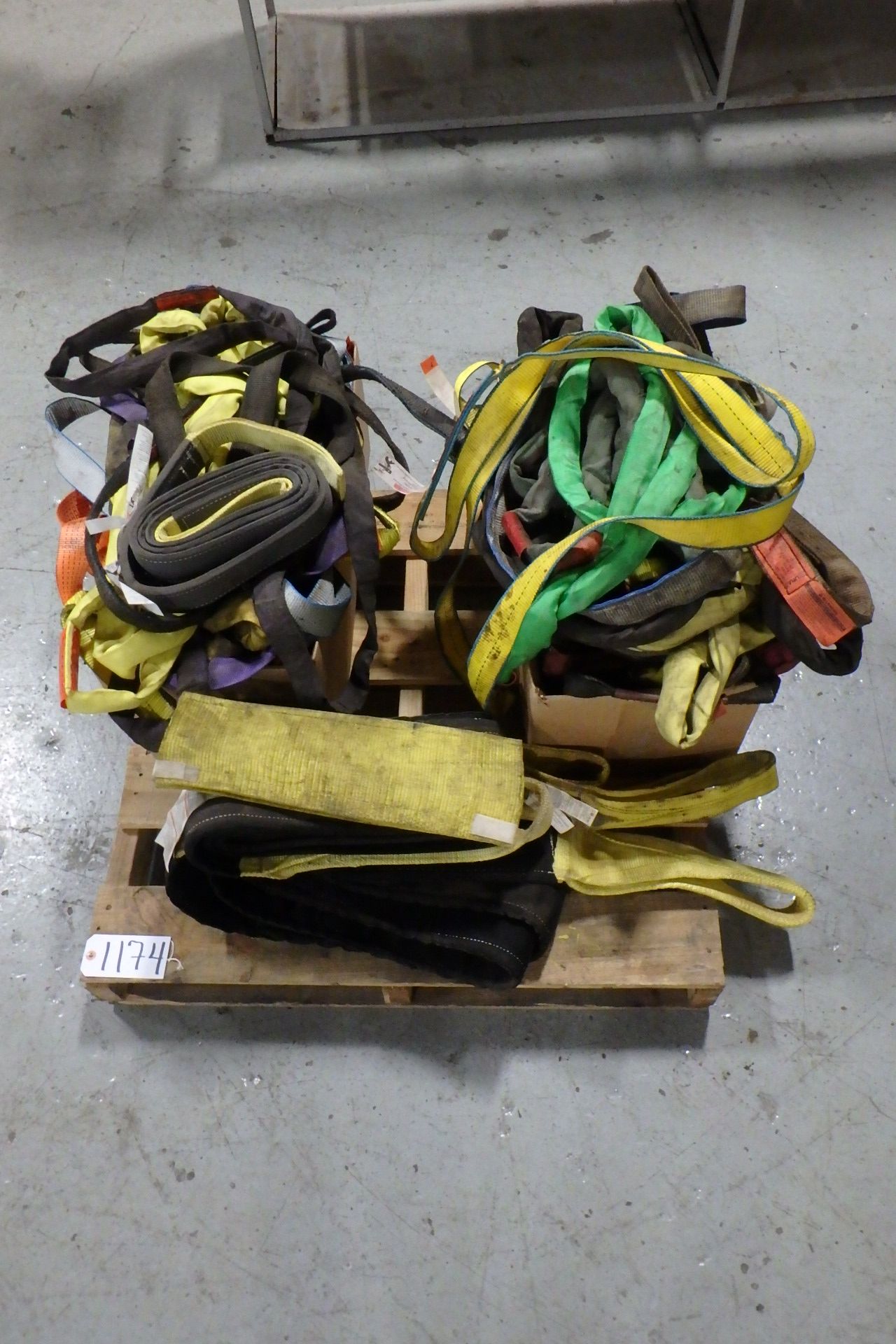 Pallet of Assorted Woven Lifting Slings & Straps