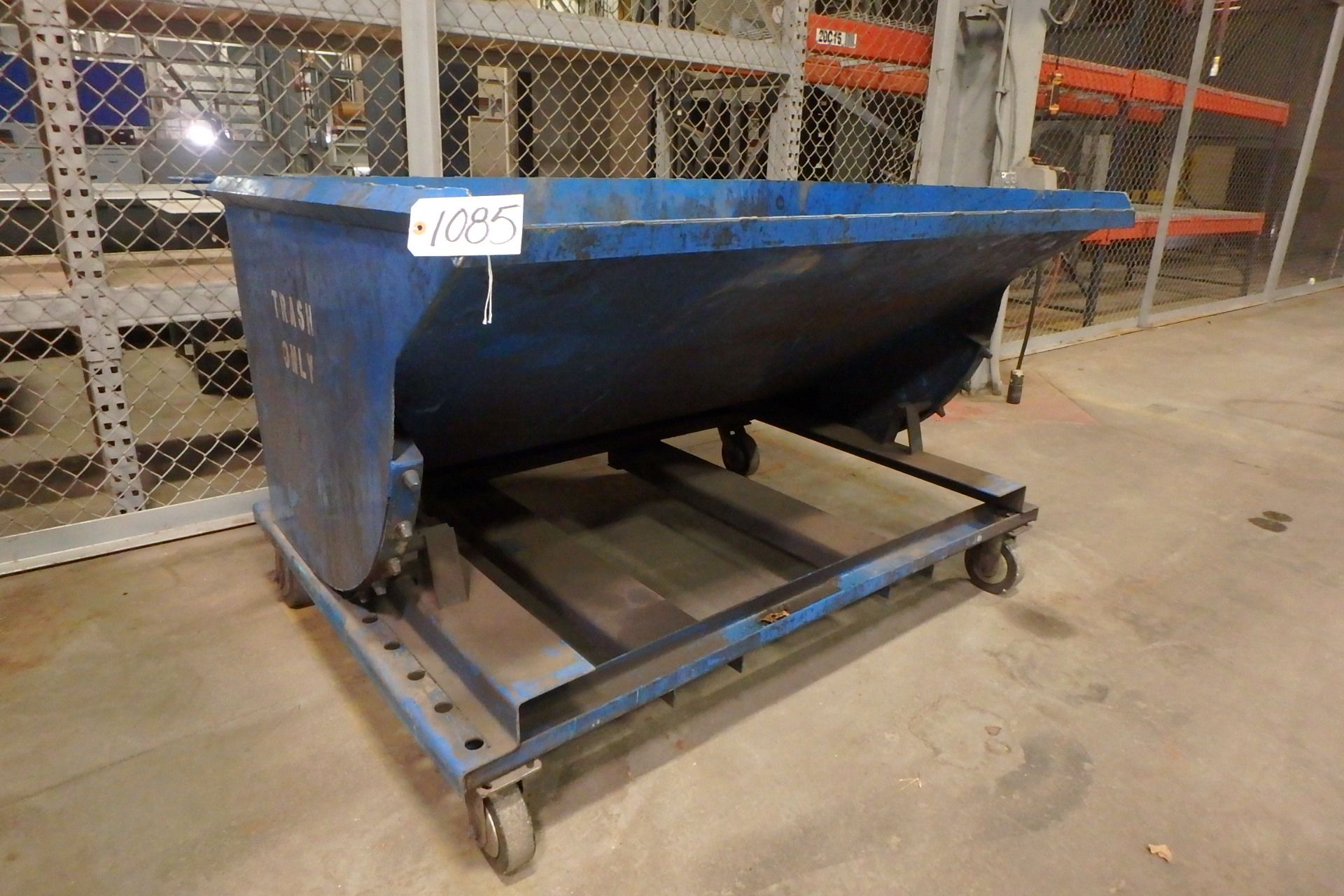 Tilting Dump Hopper, w/ Fork Pockets, on Wheels