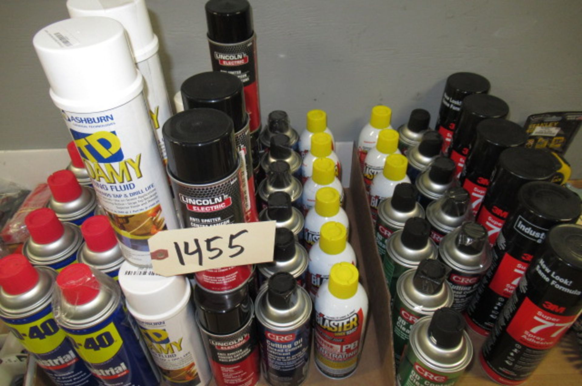 Lot Of Assorted Spray Cans Of WD40, Cutting Fluid, Thread Cutting Lubricant, PB Blaster, CRC Contact - Image 2 of 3