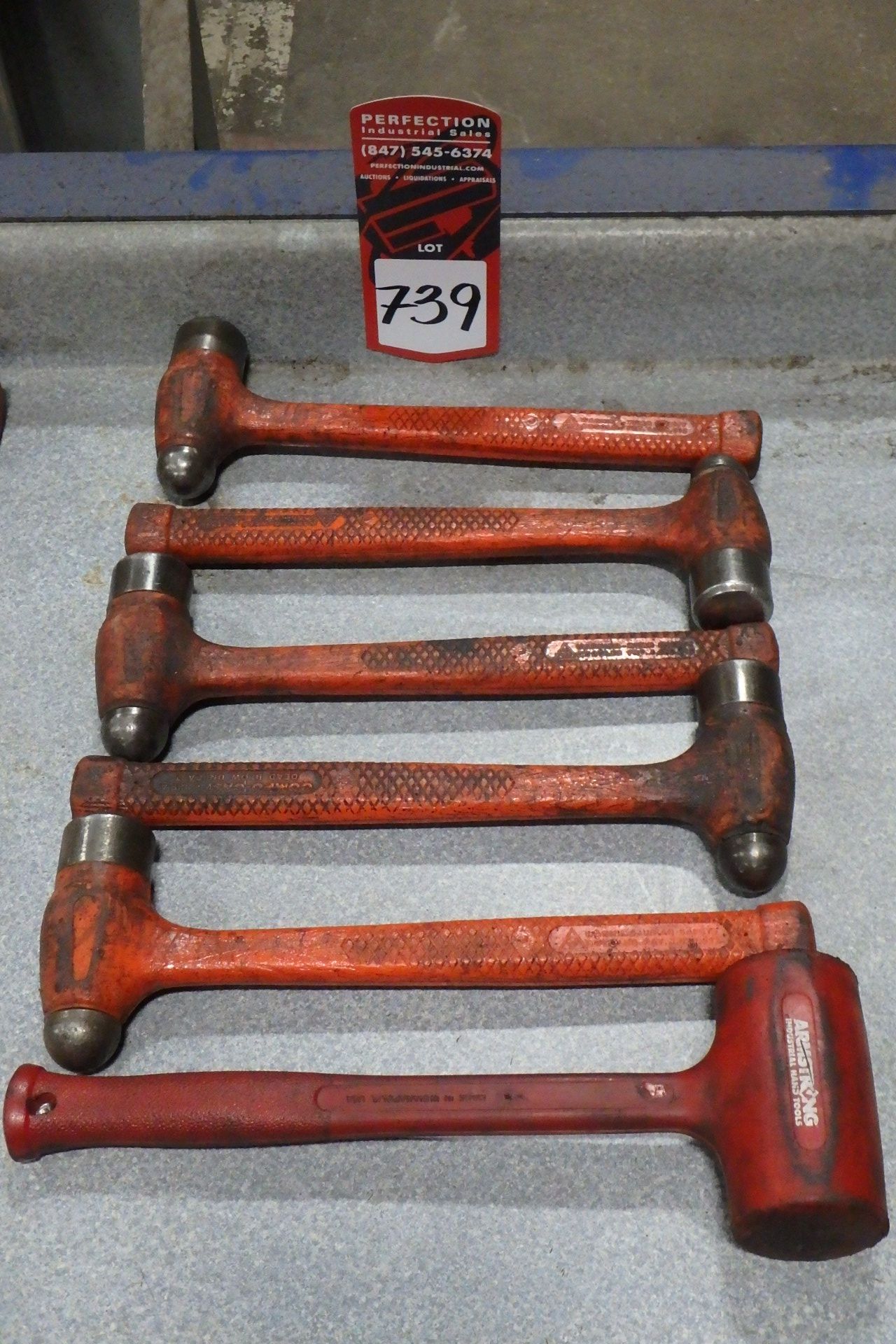 Lot Comprising (5) Ball Peen Hammers, (1) Dead Blow Hammer