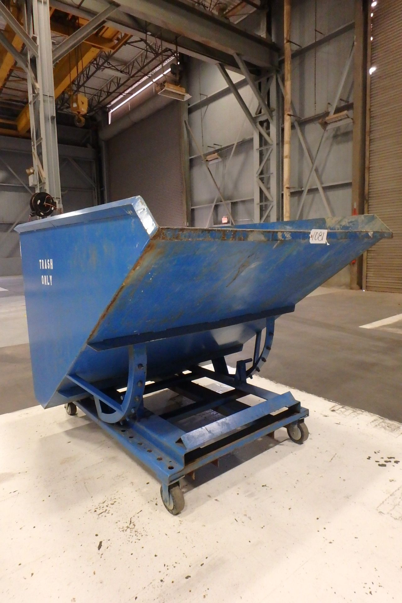 Tilting Dump Hopper, w/ Fork Pockets, on Wheels