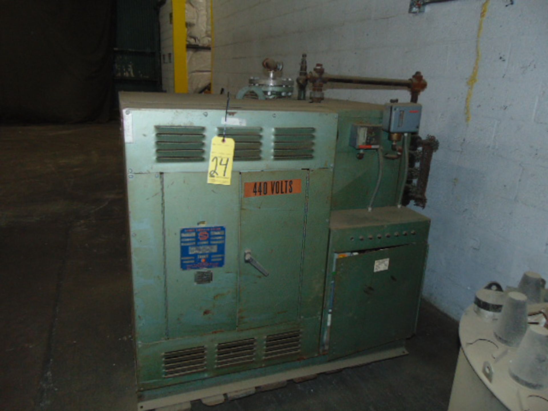 BOILER, DEWEY-SHEPARD MDL. 240BH04T8, 240 KW input, 703.0 MBH output, 50 PSIG operating pressure,