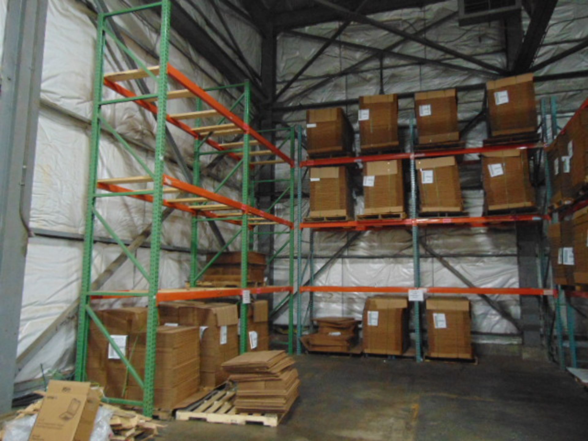 LOT OF PALLET RACKING SECTIONS (10), tear drop, 17' ht. x 96" W. x 42" dp., (no cardboard) - Image 2 of 2