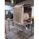 SWAMP COOLER, CHAMPION, w/55 gal. coolant basket, mounted on castered stand