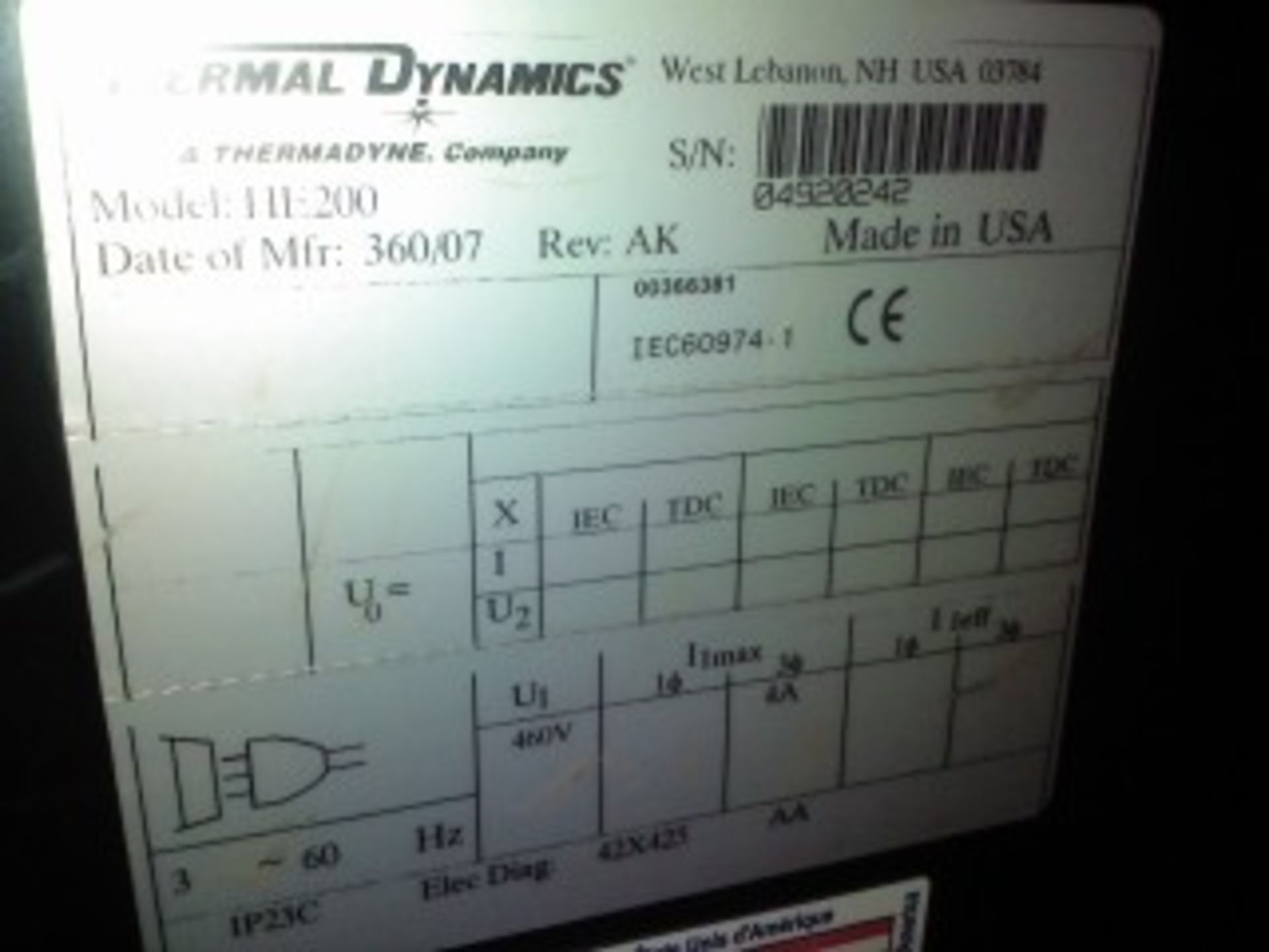 COOLANT RECIRCULATOR, THERMAL DYNAMICS HE 200 - Image 2 of 2