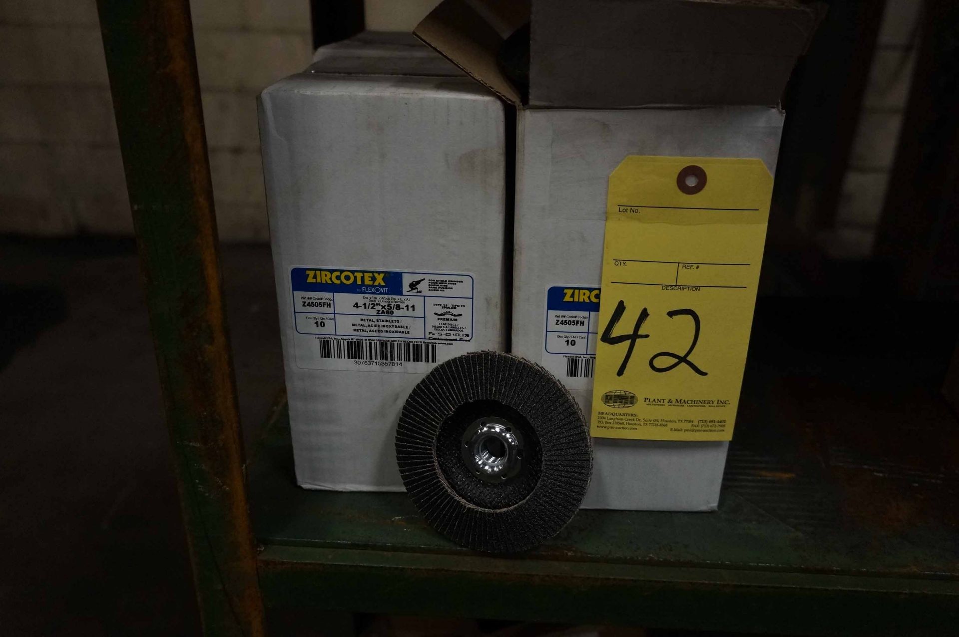 LOT OF GRINDING WHEELS (approx. 40), ZIRCOTEX MDL. ZA60, 4-1/2" x 11-5/8" (new)