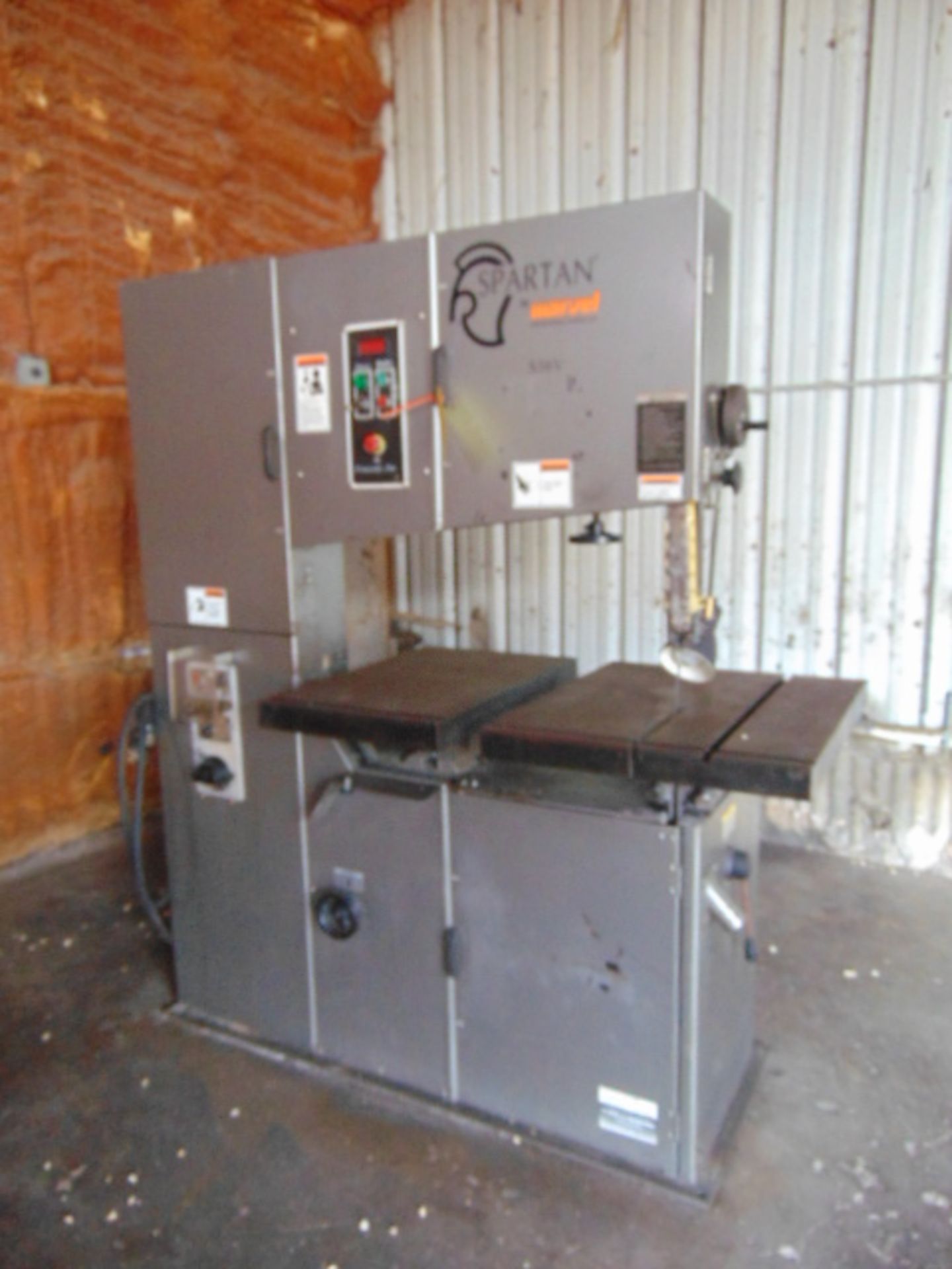 VERTICAL BANDSAW, MARVEL SPARTAN MDL. S36V, blade welder & grinder, 36” throat depth, variable blade