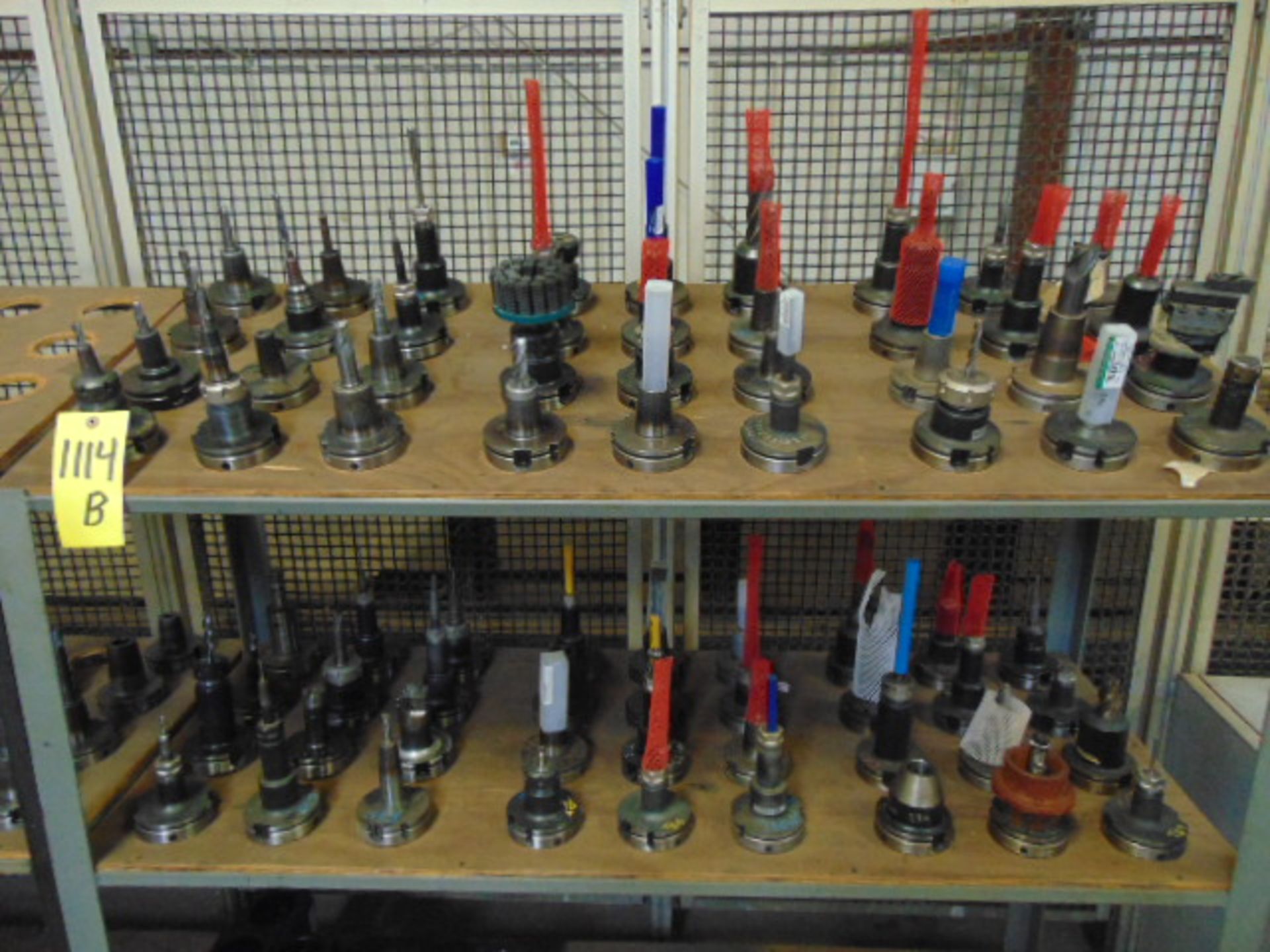 LOT OF TOOLHOLDERS (APPROX. 72) HSK-A100, W/STAND