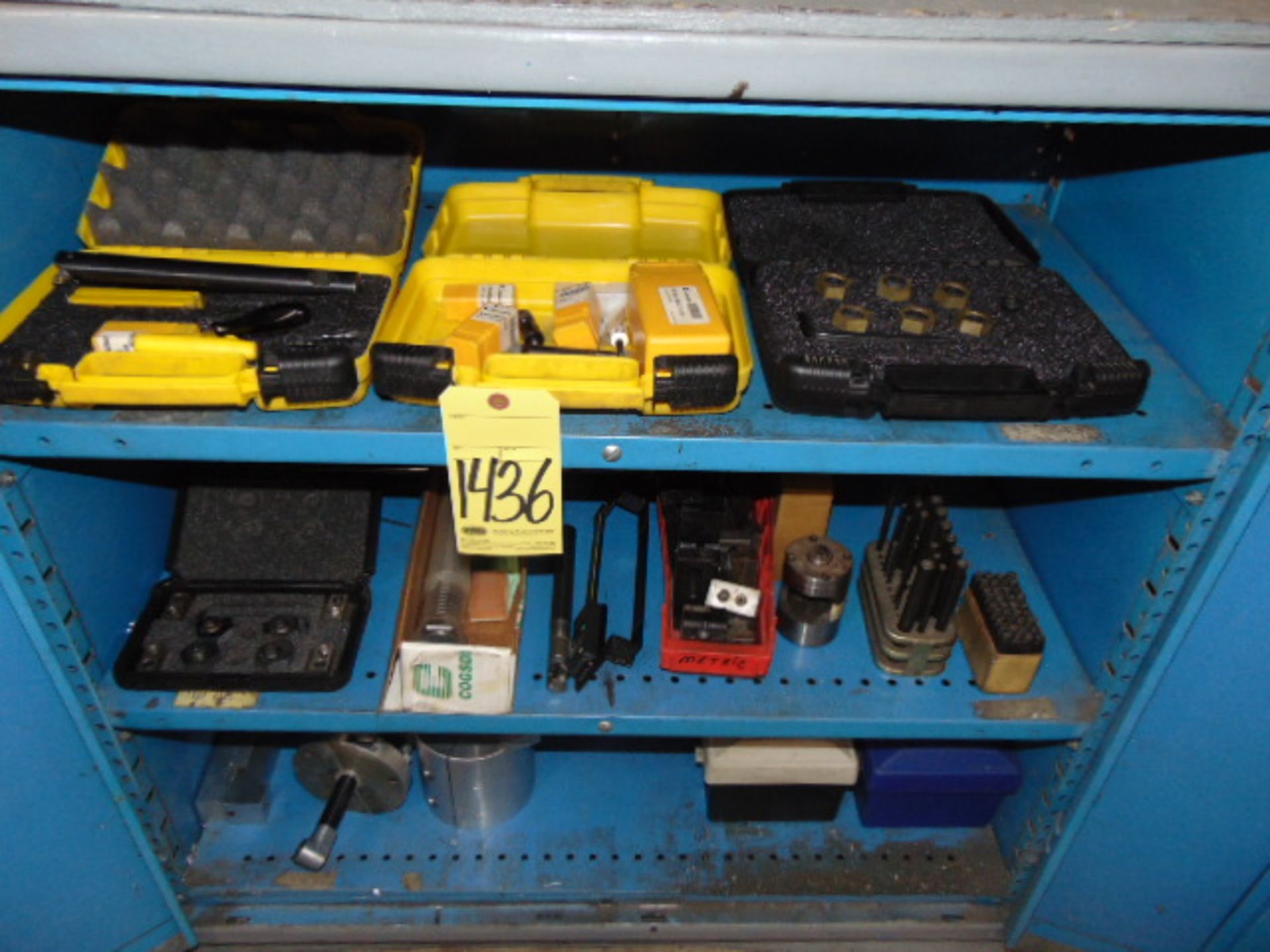 LOT OF TOOLING, w/cabinet, assorted