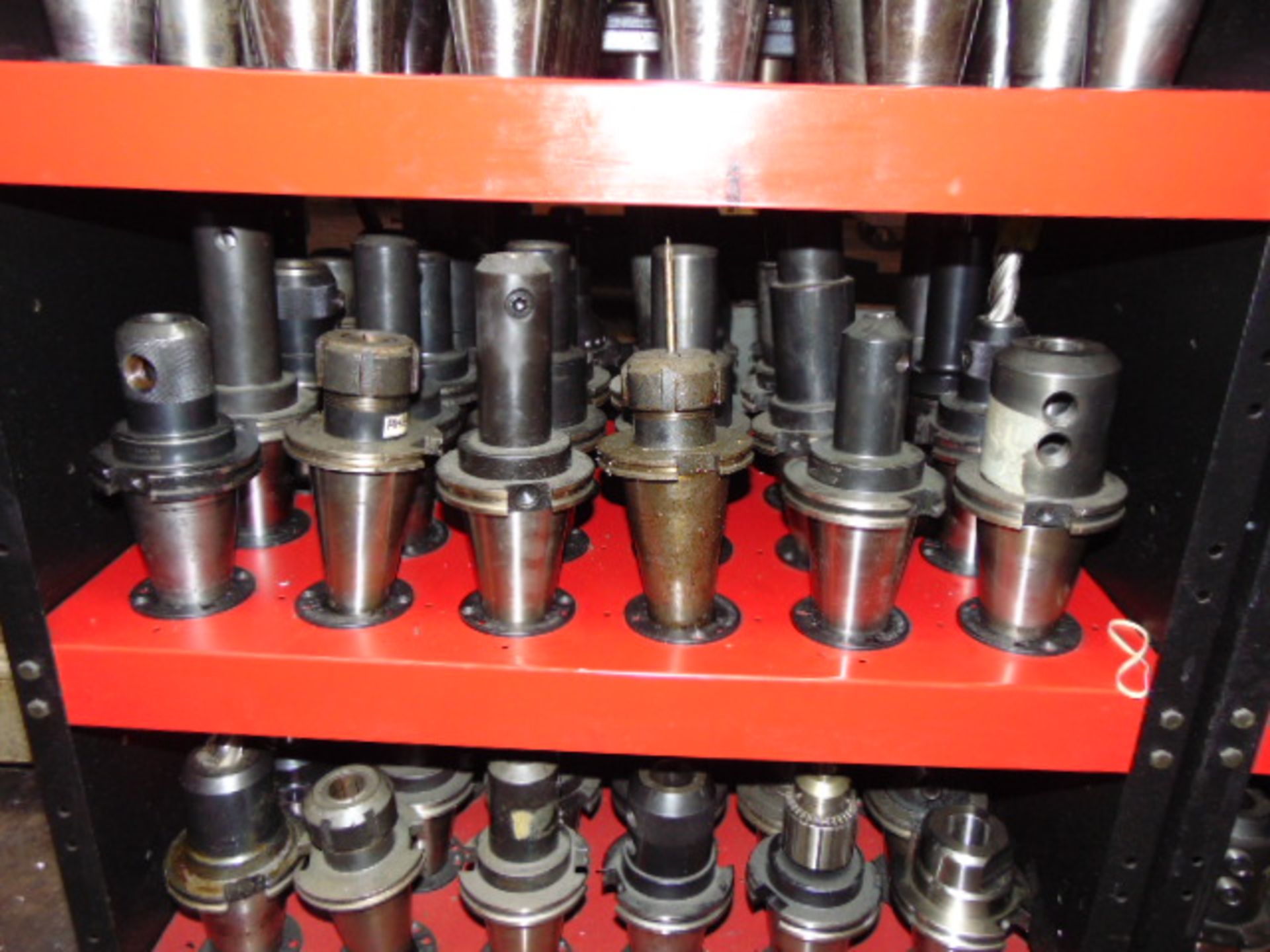LOT OF CAT-50 TAPER TOOL HOLDERS (Approx. 144), w/stand - Image 5 of 6