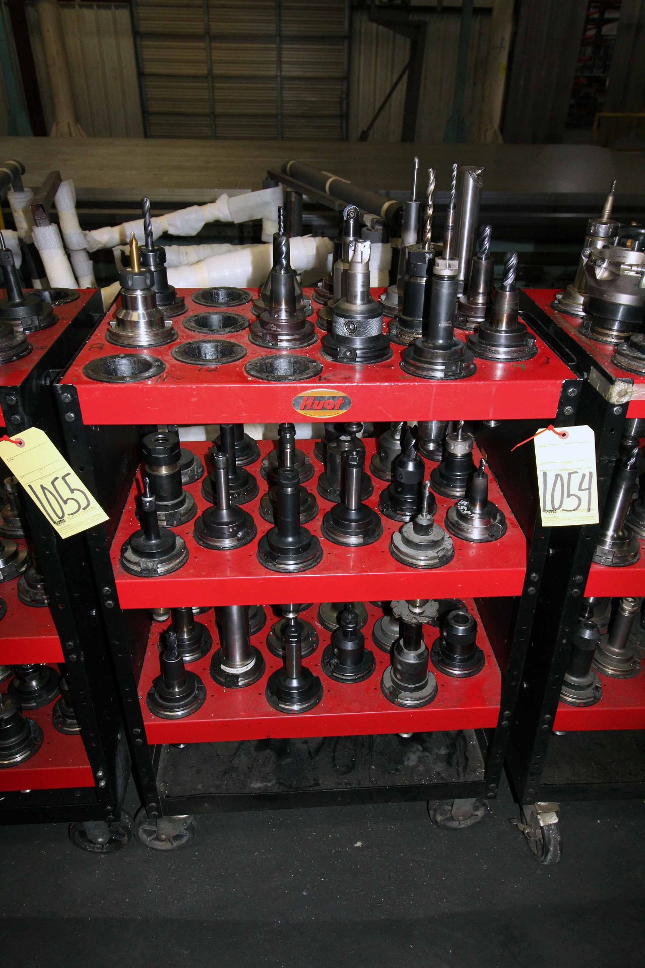 LOT OF CAT-50 TAPER TOOL HOLDERS (Approx. 47), w/Huot cart