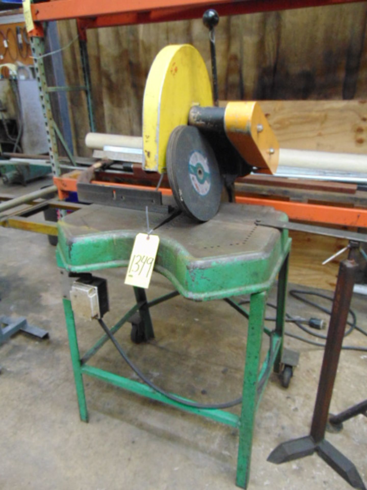 ABRASIVE CUT-OFF SAW, 16”, w/fabricated stand