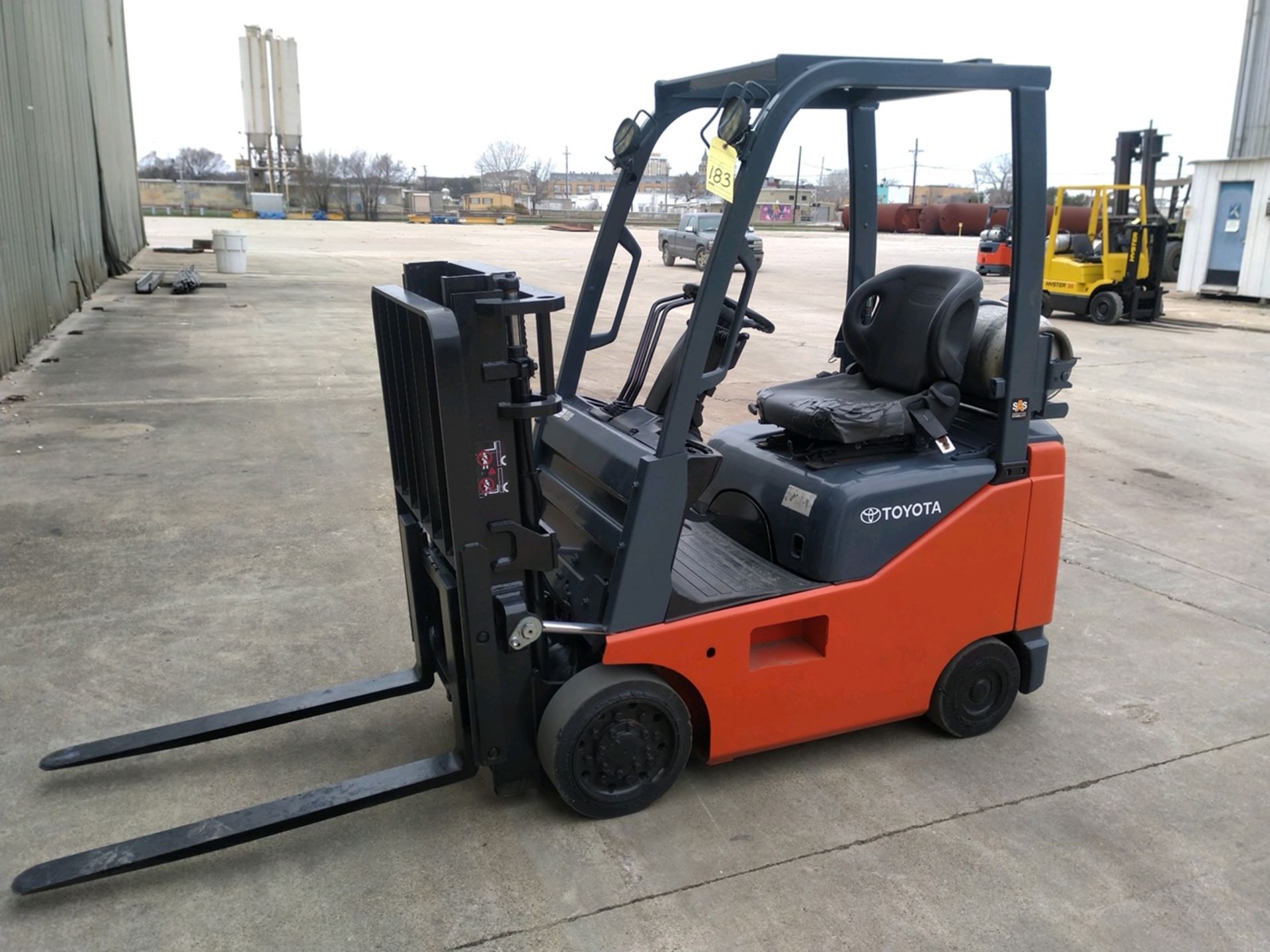 FORKLIFT, TOYOTA 3,000 LB. BASE CAP. MDL. 8FGCU15, new 2013, LPG, 90" standard mast, cushion