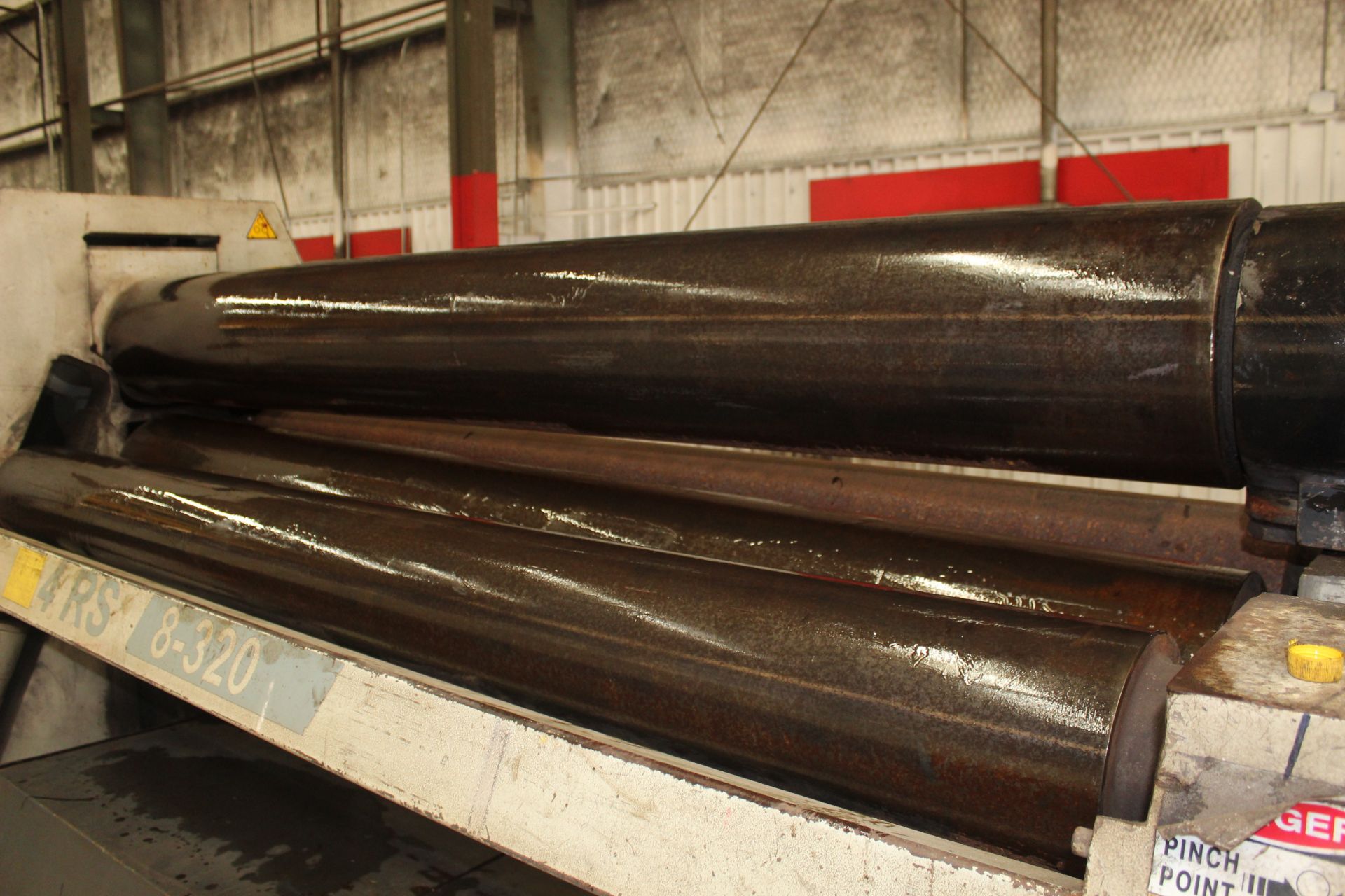 HYDRAULIC PLATE ROLL, COLE-TUVE MDL. 4RS-8-320 4-ROLL, new 2007, 8' x 3/4" in mild steel, pendant - Image 3 of 3