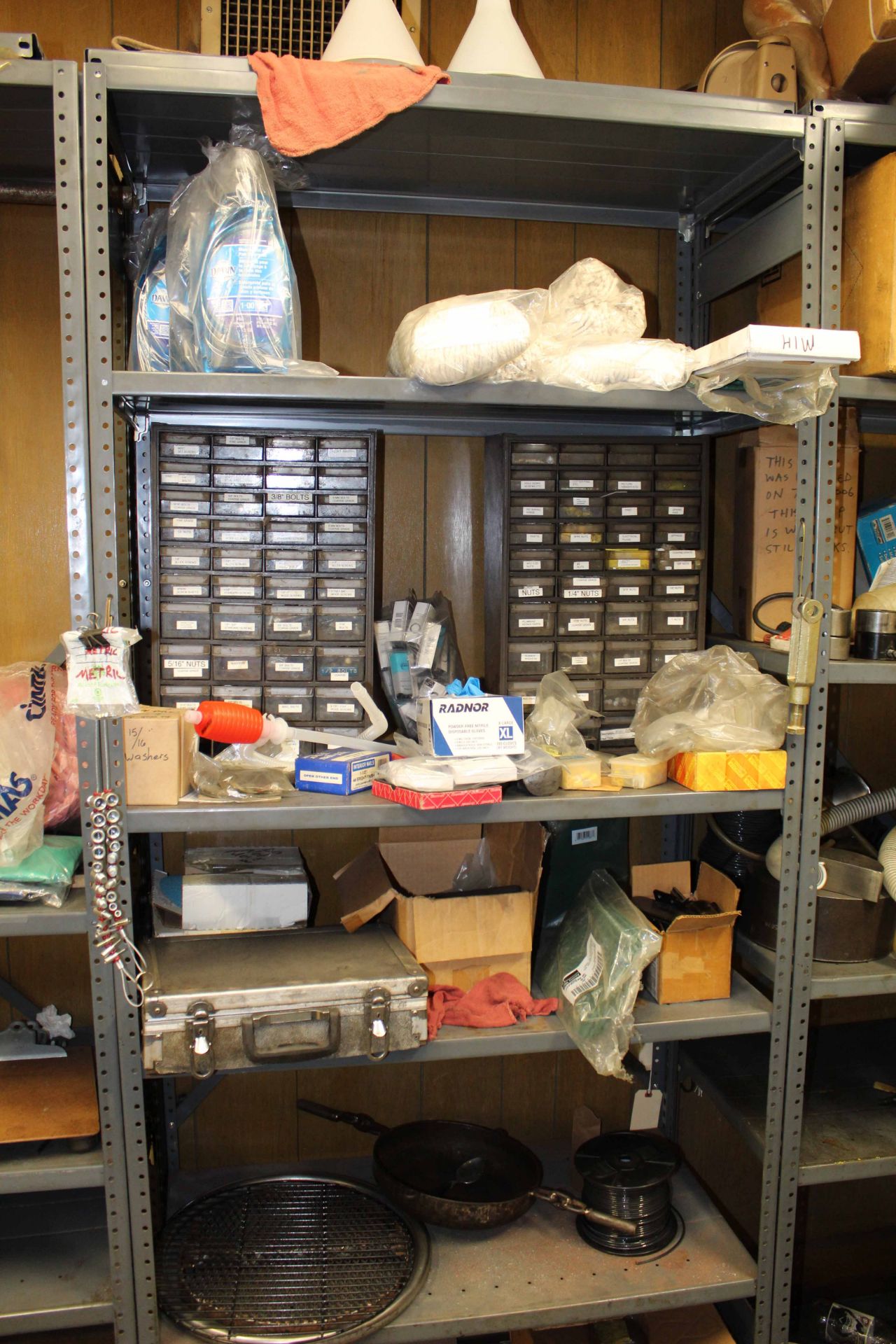 LOT CONTENTS OF ROOM: shelves, lockers, sump pumps - Image 3 of 5