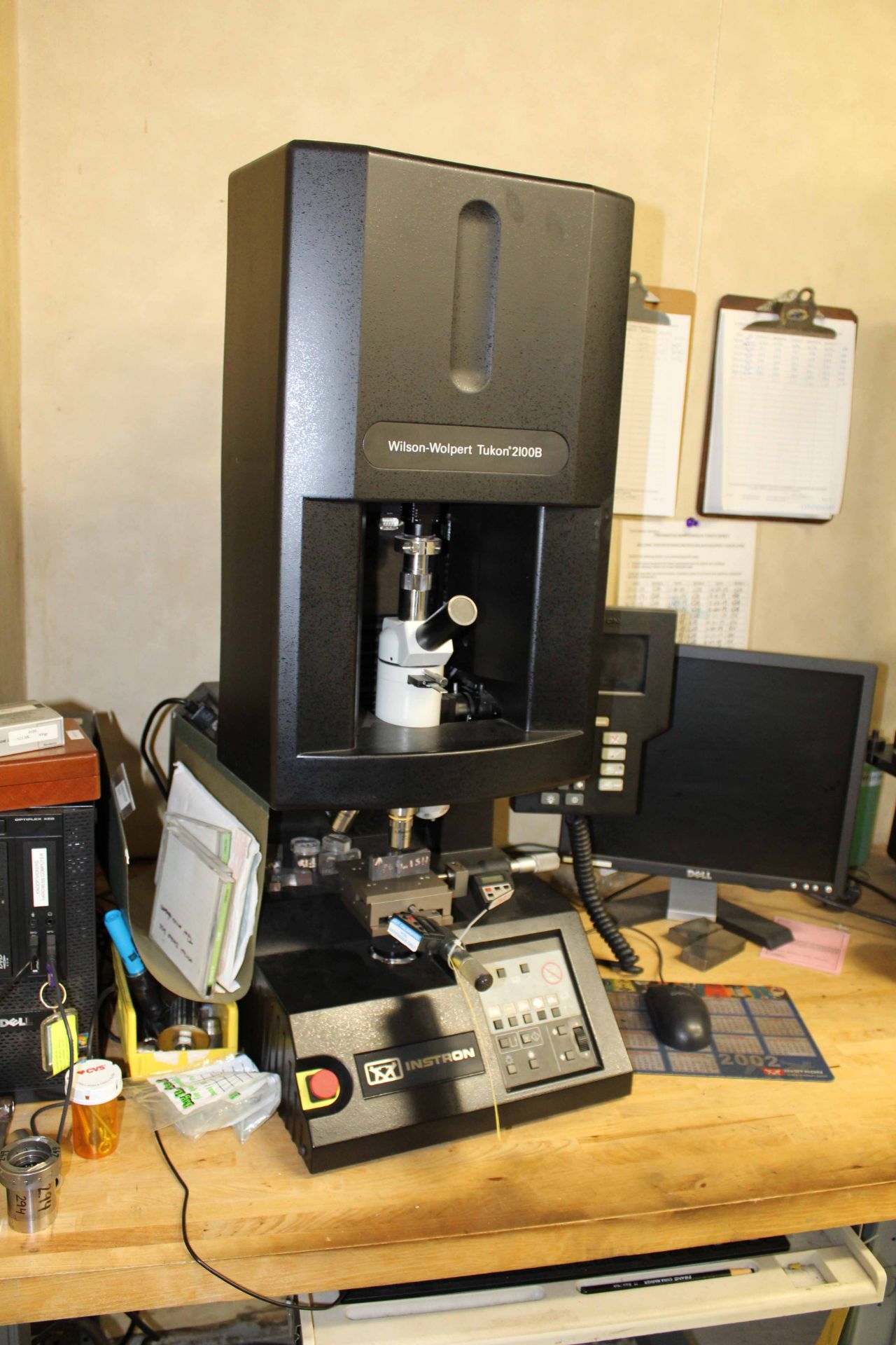 MICRO HARDNESS TESTER, WILSON-WOLPERT TUKON MDL. 2100B, 10, 25, 50, 100, 200, 300, 500, 1000 gf test - Image 2 of 2