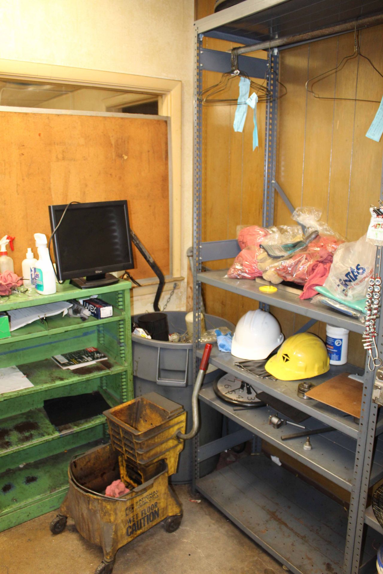 LOT CONTENTS OF ROOM: shelves, lockers, sump pumps - Image 4 of 5