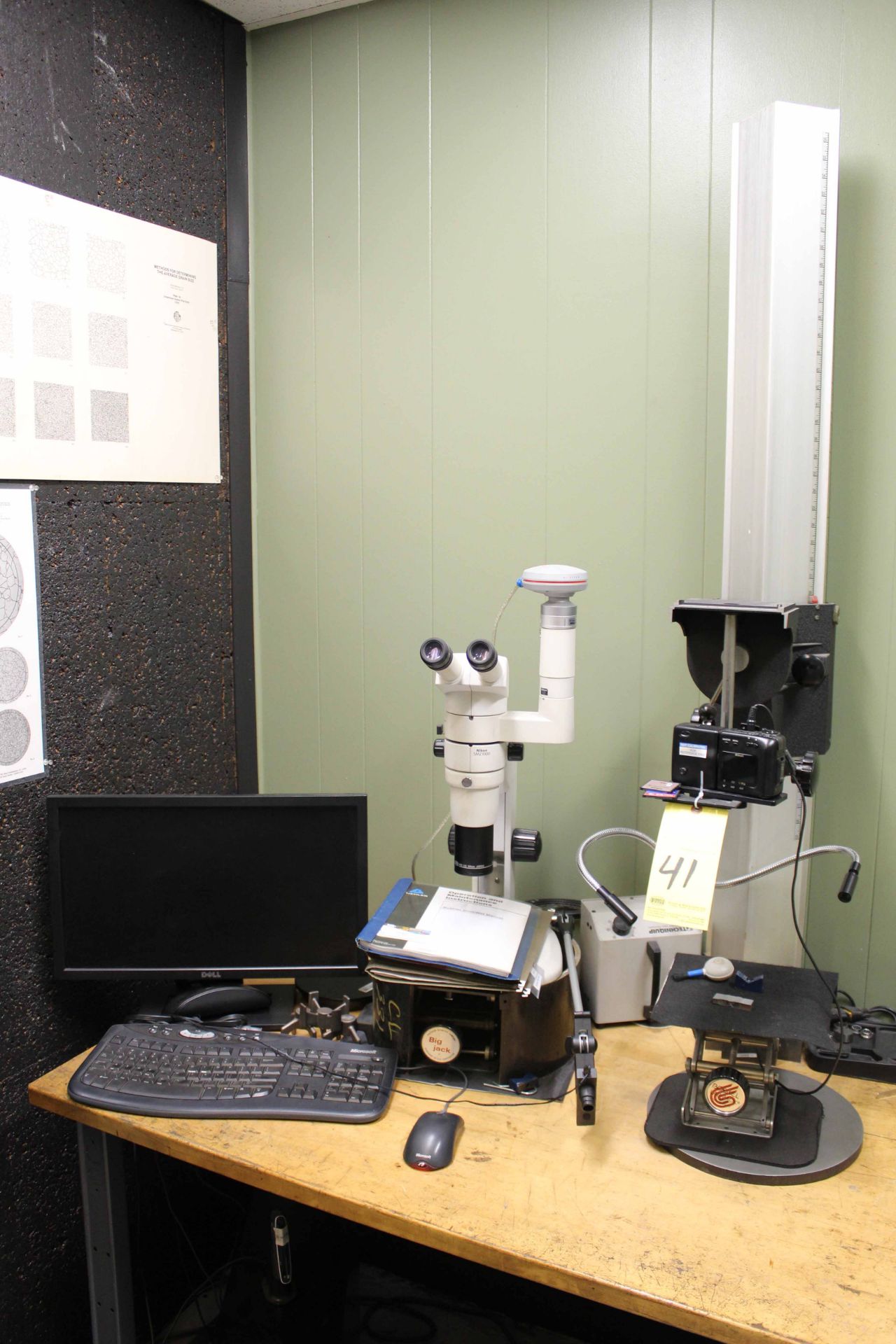 MICROSCOPIC IMAGING CENTER, CUSTOM, consisting of: Nikon Mdl. SMZ1000 microscope w/Nikon Mdl.