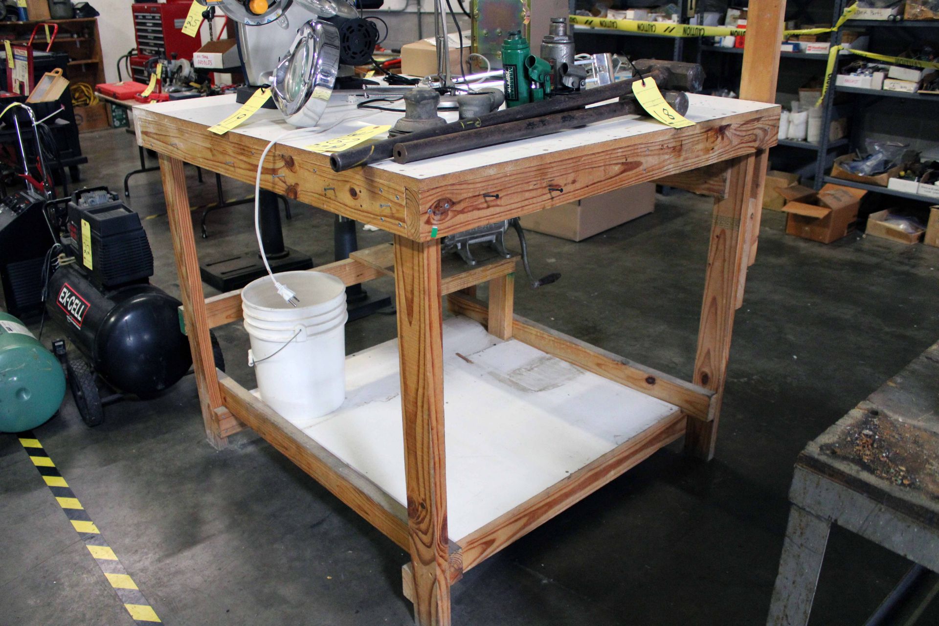 LOT CONSISTING OF 4 WORK BENCHES, AND 2 FOLDING TABLES - Image 3 of 4