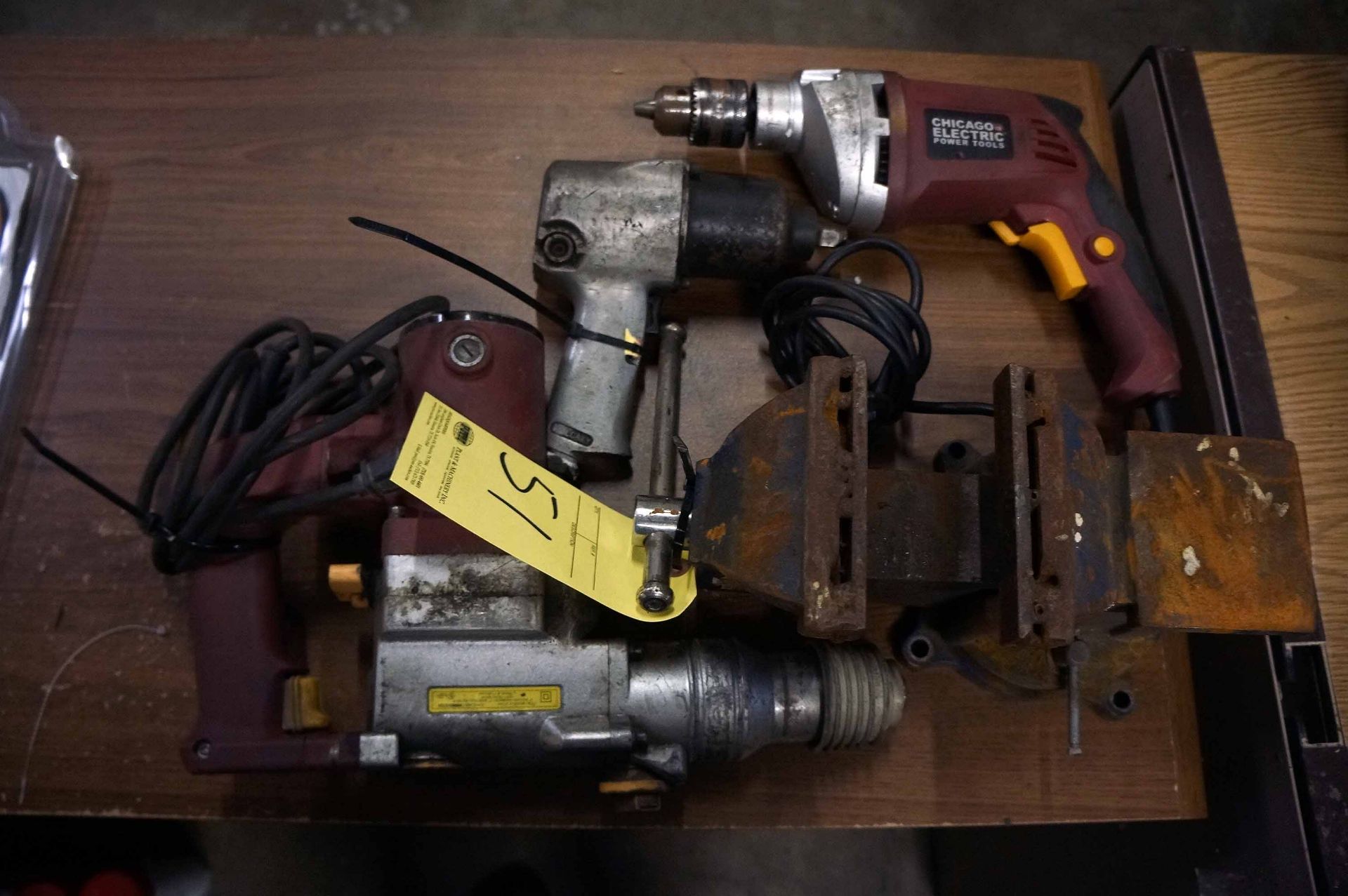 LOT CONSISTING OF: 1/2" air impact wrench, Chicago 1" rotary hammer drill, Chicago Electric 1/2"