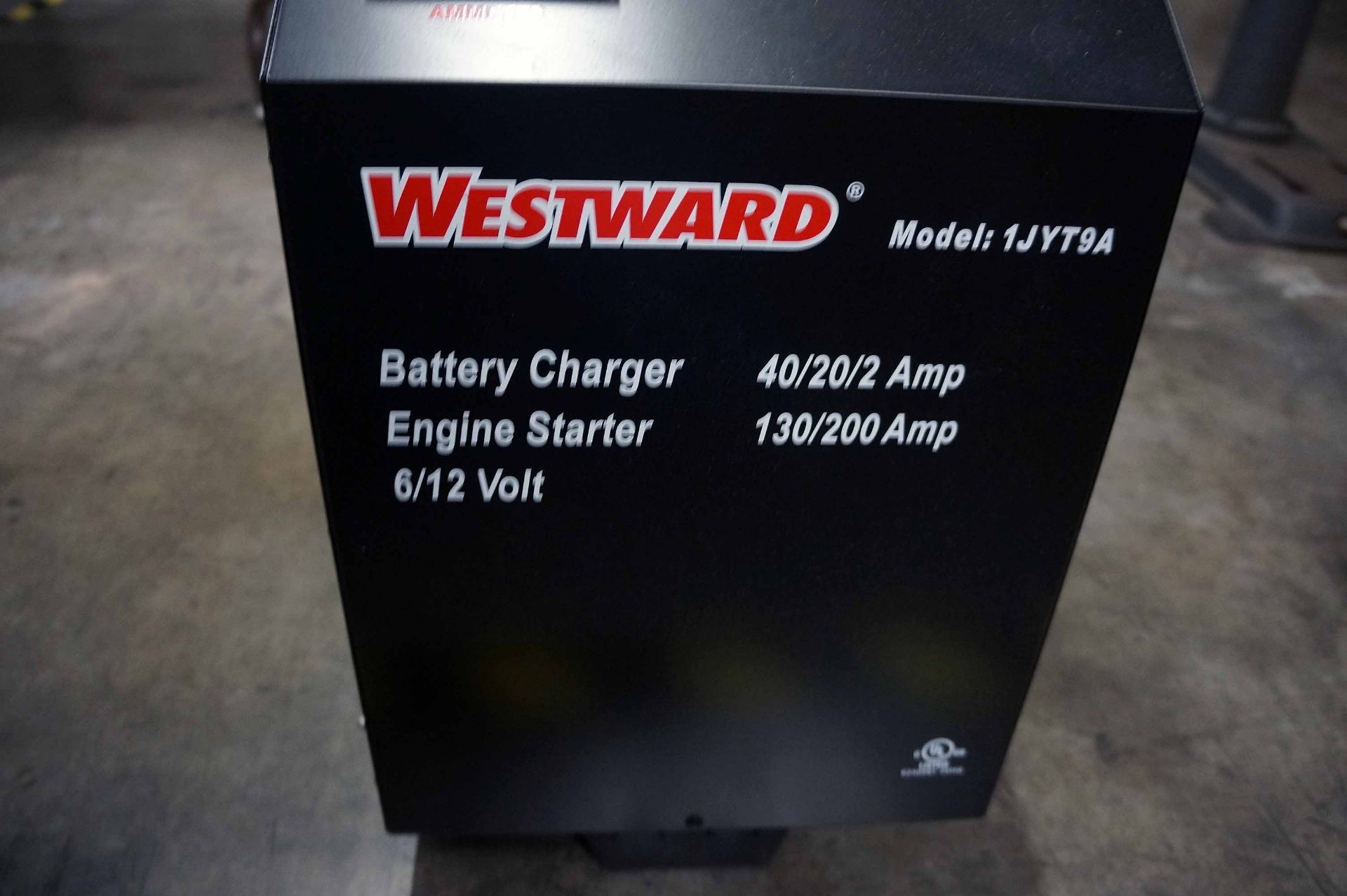 BATTERY CHARGER, WESTWARD MDL. 1JYT9A, 40/20/2 amp engine starter, 130/200 amp, 6/12 v., H.D. - Image 2 of 2