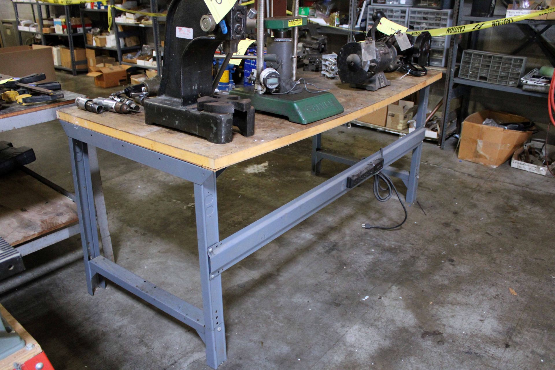 LOT CONSISTING OF 4 WORK BENCHES, AND 2 FOLDING TABLES - Image 2 of 4