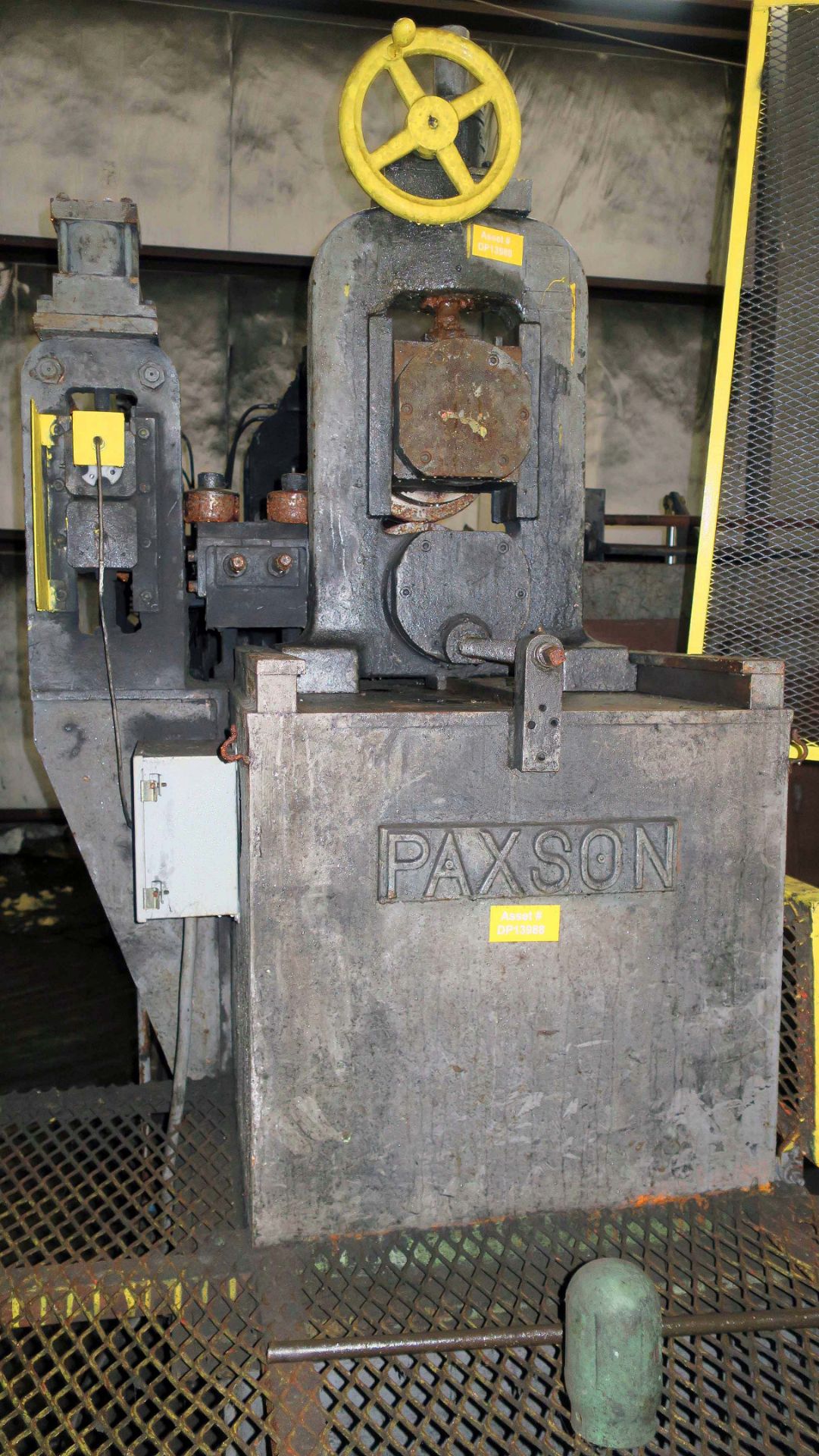 SLITTING LINE, PAXON 60"W., approx. 6" arbor dia., entry pinch roll, flip-up threading table, - Image 9 of 15