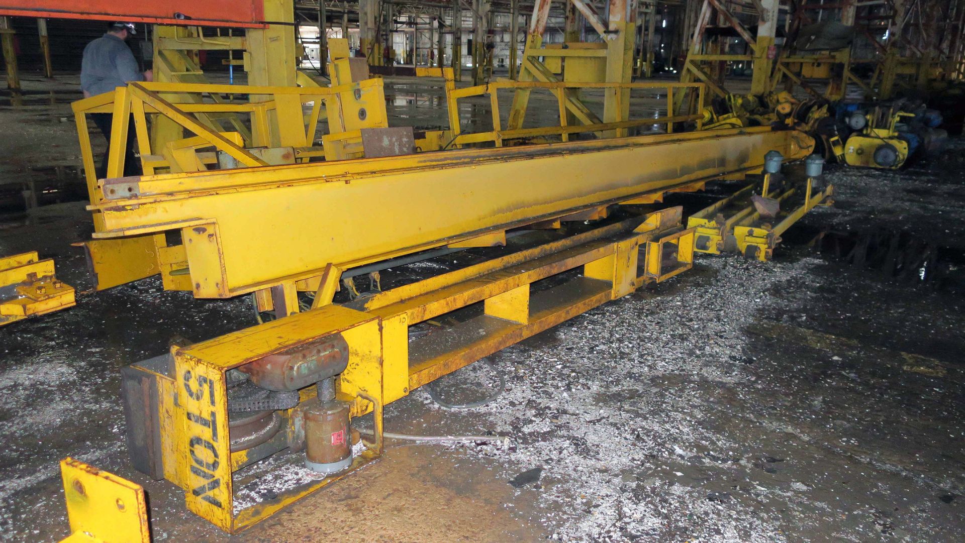 GANTRY CRANE, CUSTOM BUILT 5 T. CAP., sgl. leg, dbl. girder, 13' ht. under rail (currently - Image 4 of 4