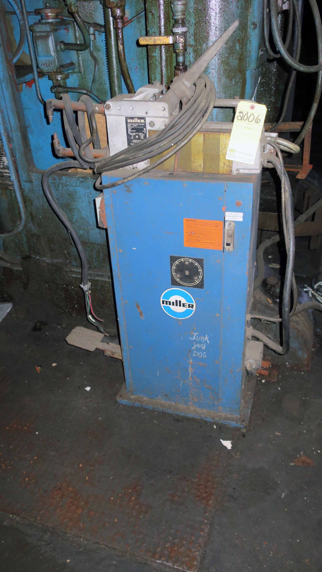 SPOT WELDER, MILLER MDL. MPS-20, sgl. phase, 20 KVA @ 50% duty cycle, 6" throat, S/N JF883929 (