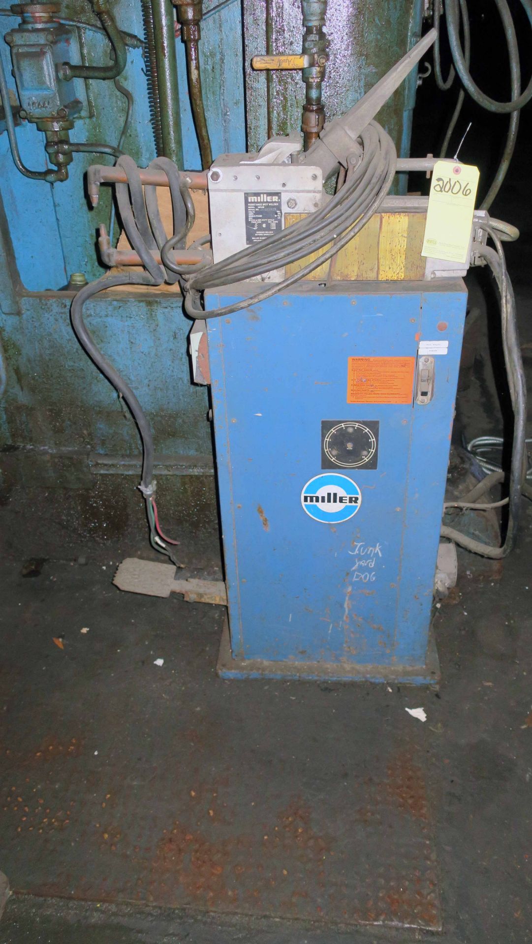 SPOT WELDER, MILLER MDL. MPS-20, sgl. phase, 20 KVA @ 50% duty cycle, 6" throat, S/N JF883929 ( - Image 2 of 2