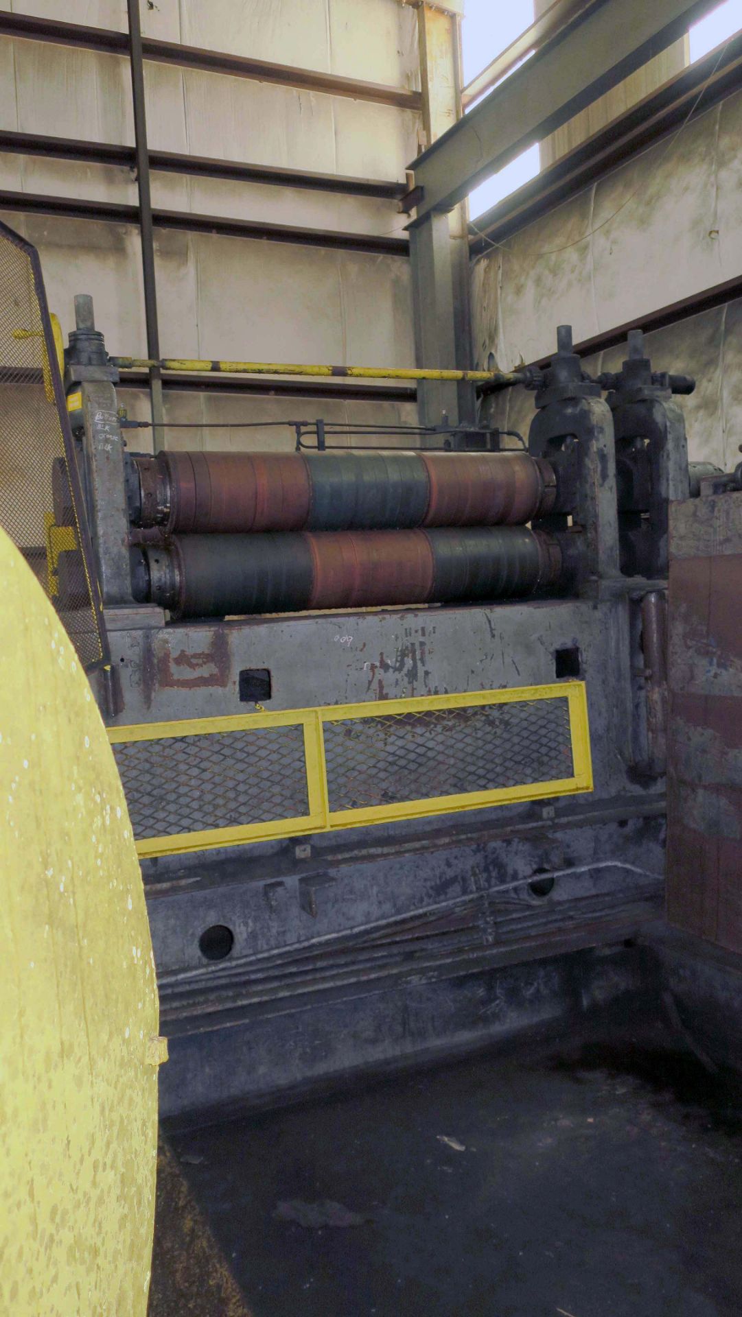 SLITTING LINE, PAXON 60"W., approx. 6" arbor dia., entry pinch roll, flip-up threading table, - Image 10 of 15