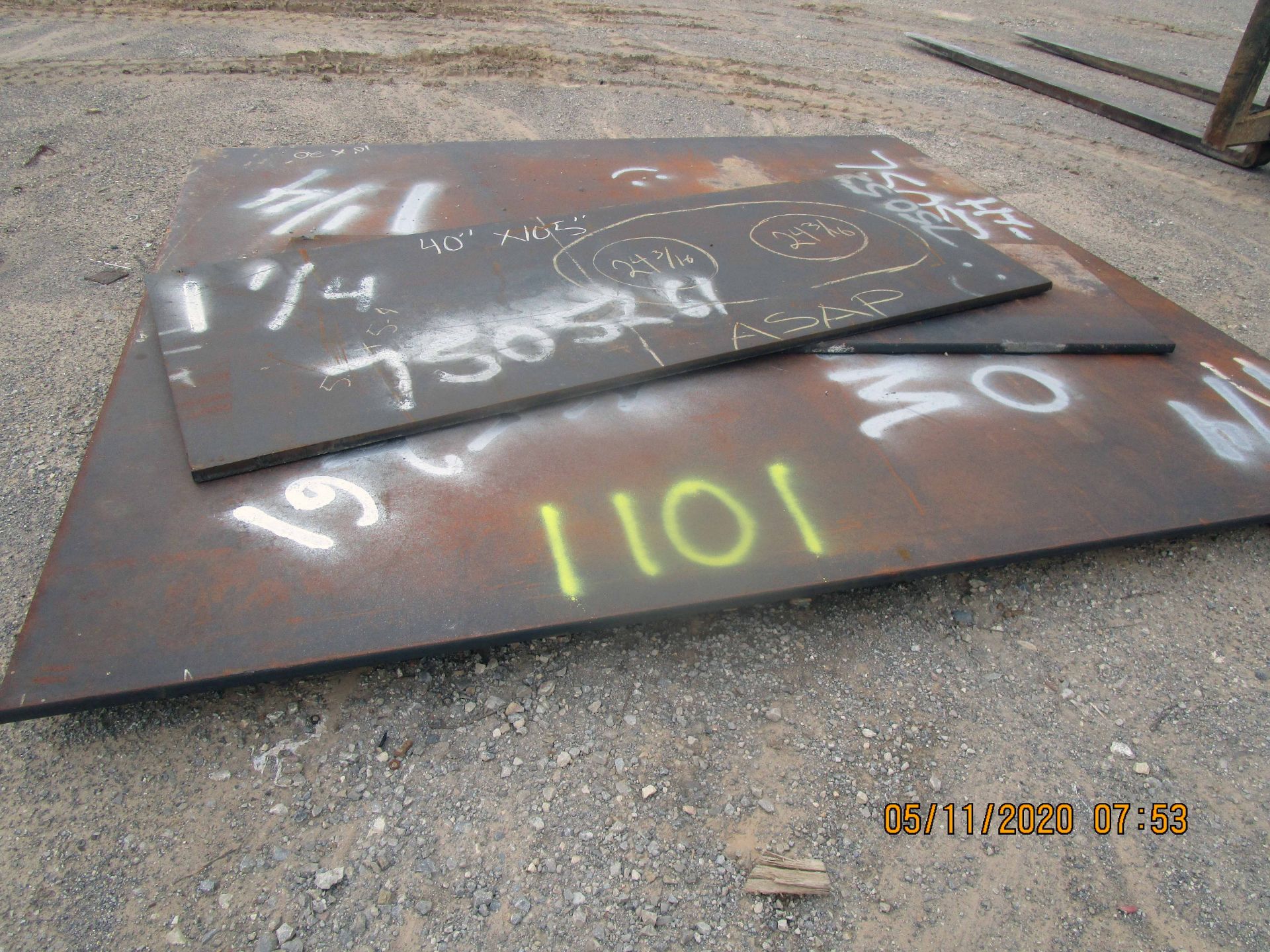 LOT CONSISTING OF: (APPROX. 23534 SQUARE INCHES) PLATE,1-1/4" THK,SA-516-70-N,SA-20 (LOADING