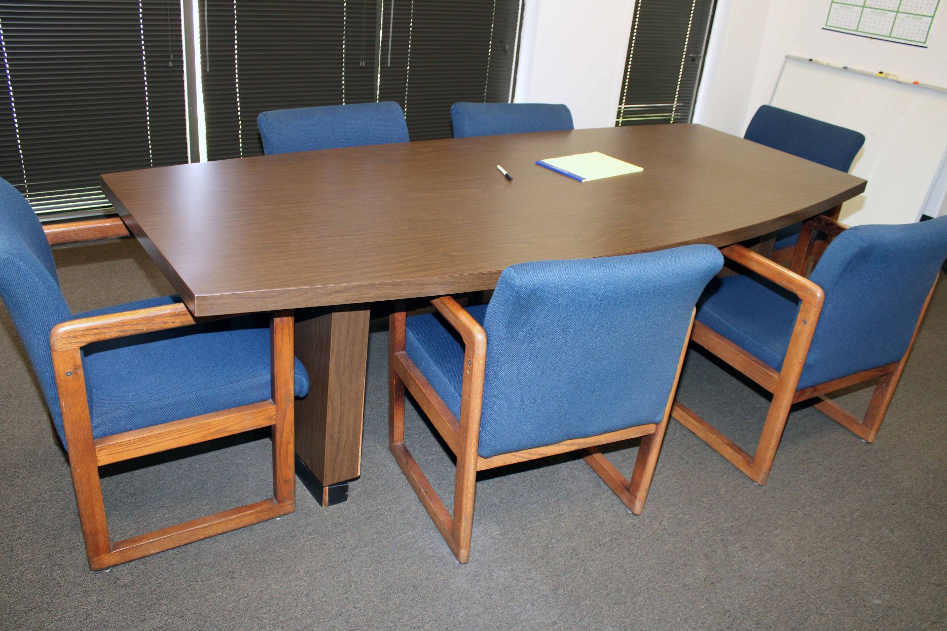 LOT CONSISTING OF: conference table, chairs & couch