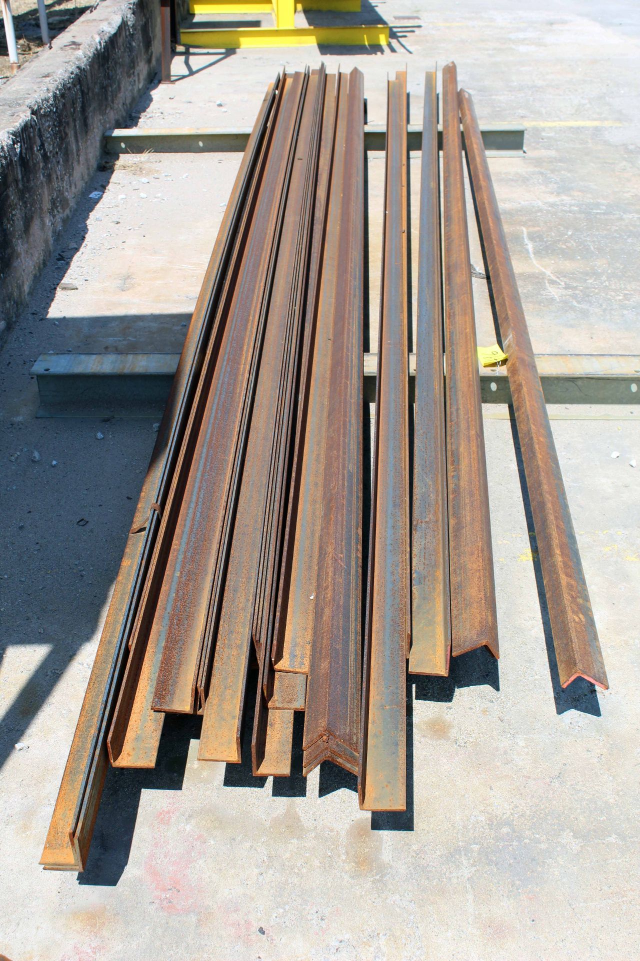 LOT OF RAW MATERIAL CONSISTING OF: angle, 3 x .2.250 x assorted lengths