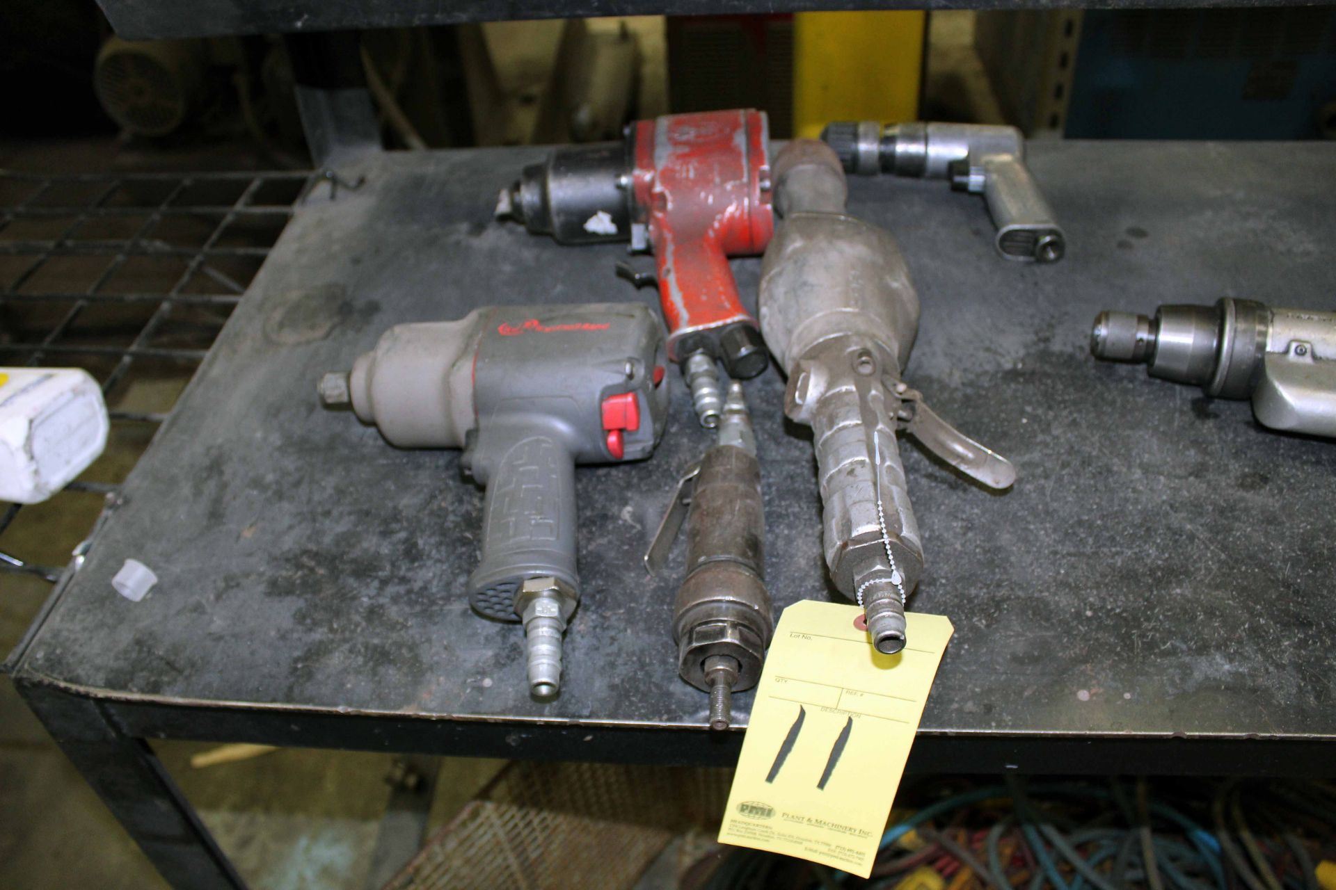 LOT CONSISTING OF: pneu. tools, impacts, drills, straight grinder