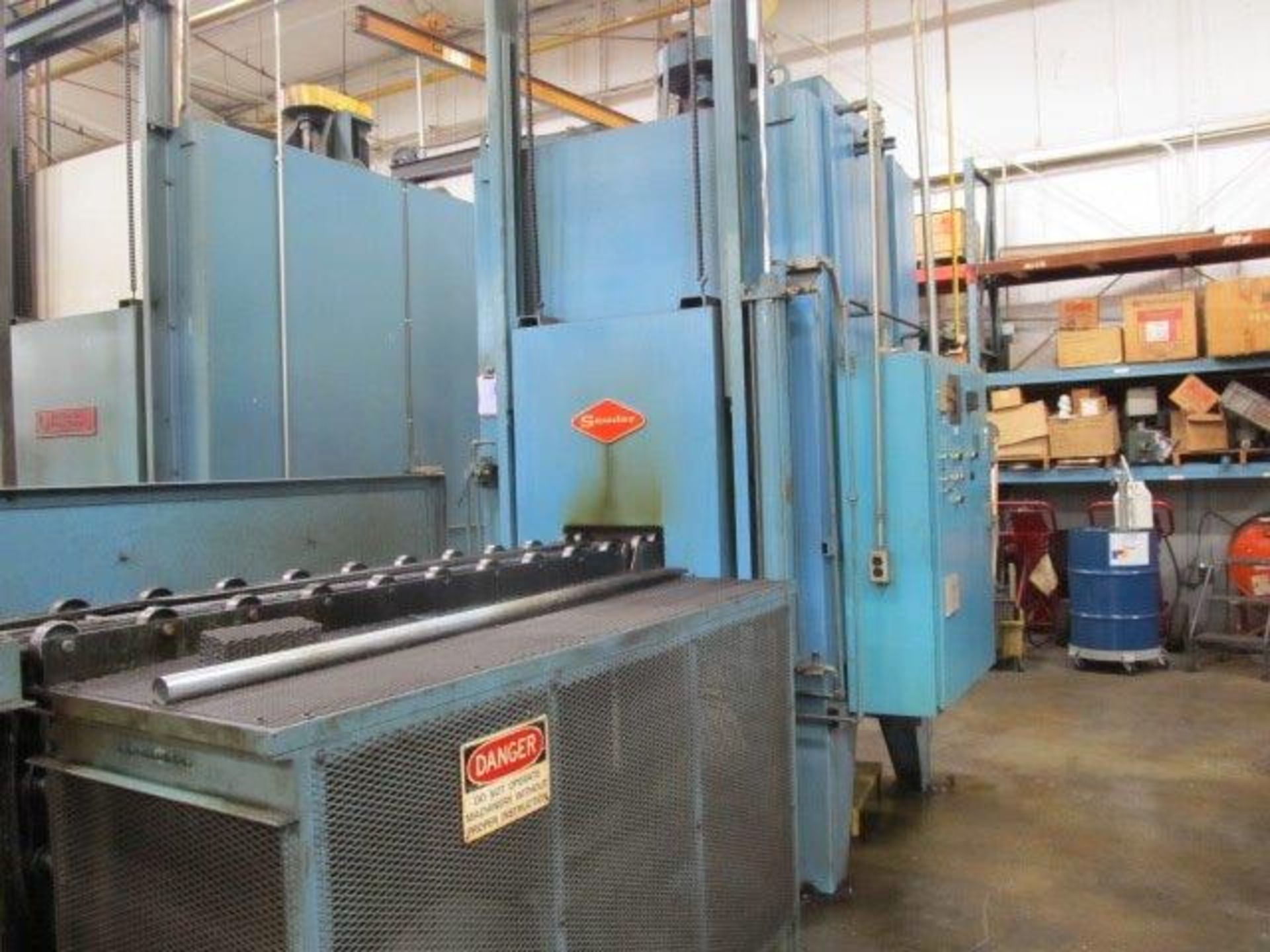 INTERNAL QUENCH HEAT TREAT LINE, SAUDER (Abar Ipsen) 24"W x 24"H x 36"L load size, 1850°F, - Image 5 of 8