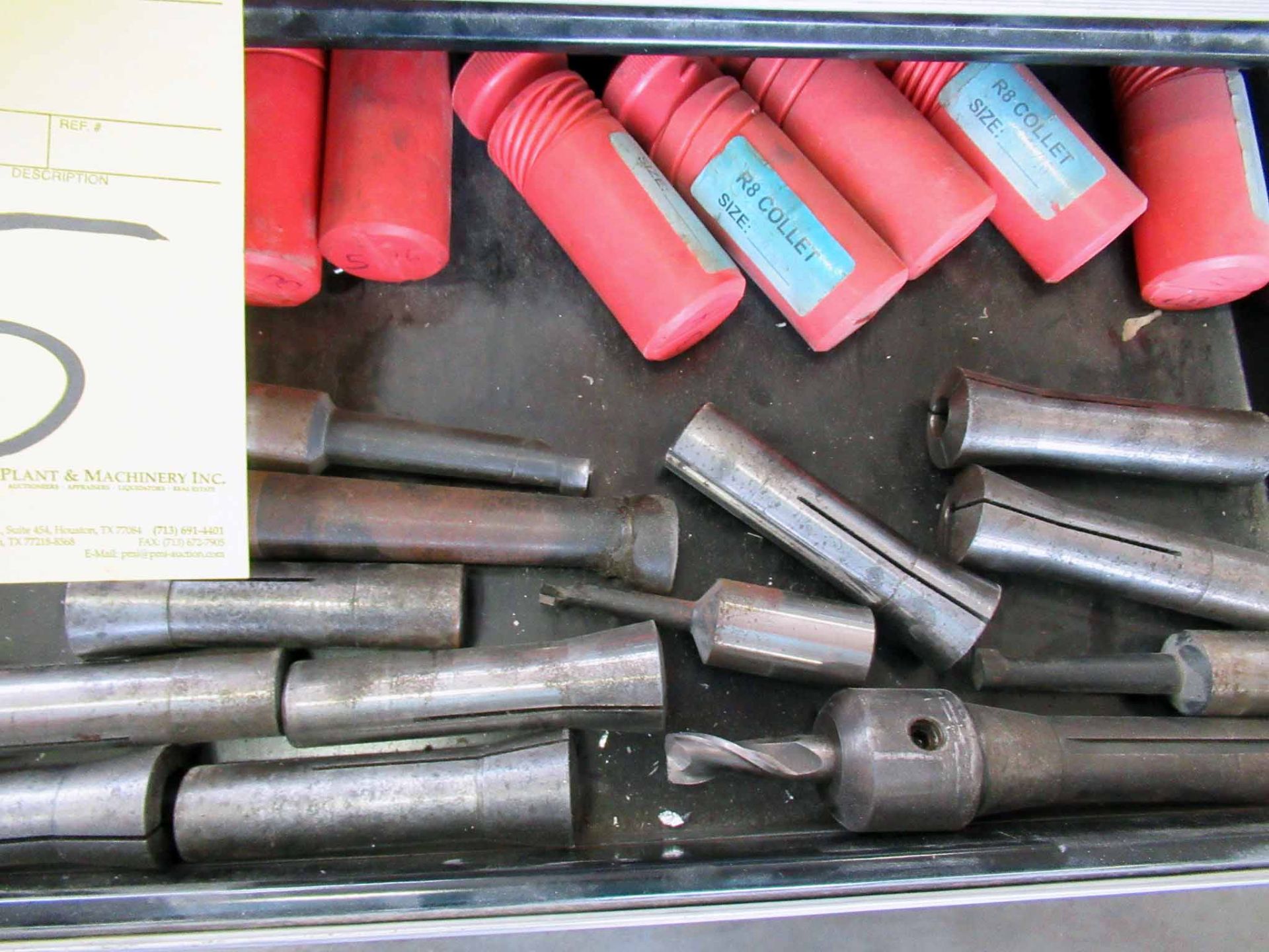 TOOLBOX, CRAFTSMAN, 3-drawer, w/Jacobs chuck, collet set, endmill cutter, inserts, etc. (Location 1: - Image 4 of 5